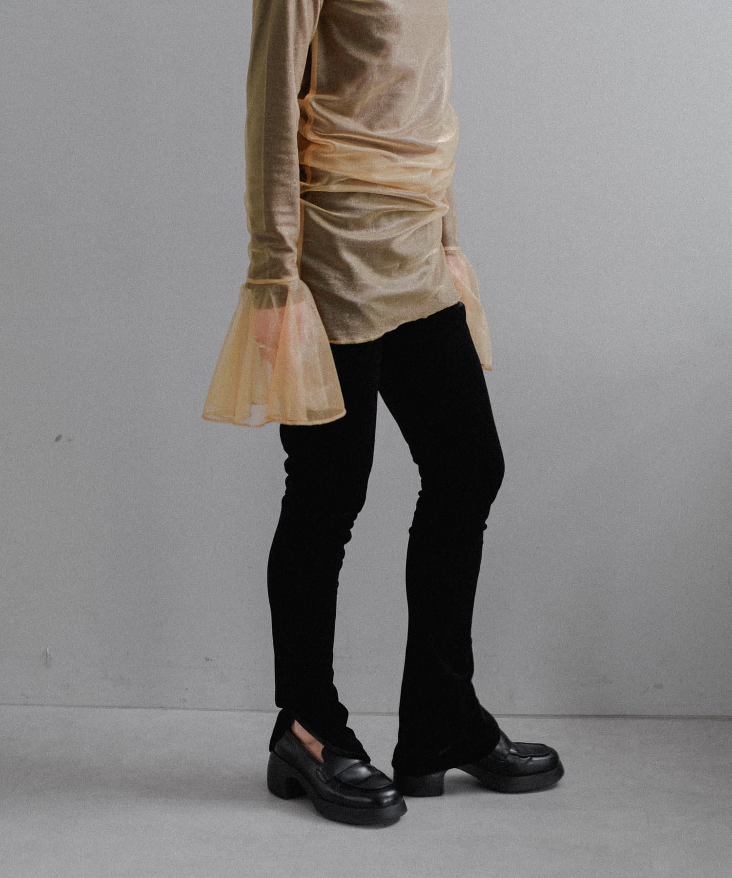 レッグウェア pasterip sheer rib flared leggings レッグウェア pasterip sheer rib flared leggings Sheer rib