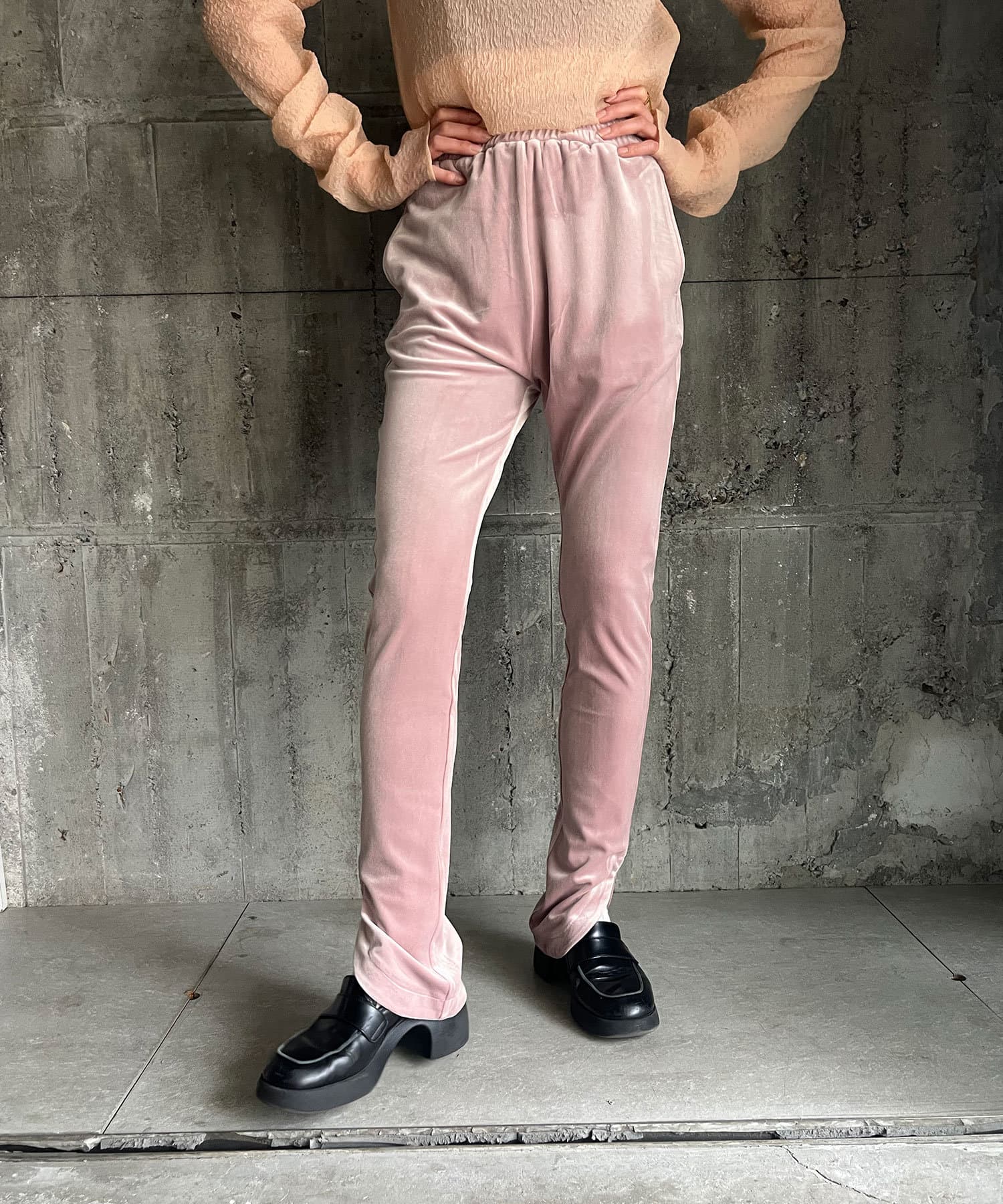 Pasterip(パセリ) Velour slit leggings