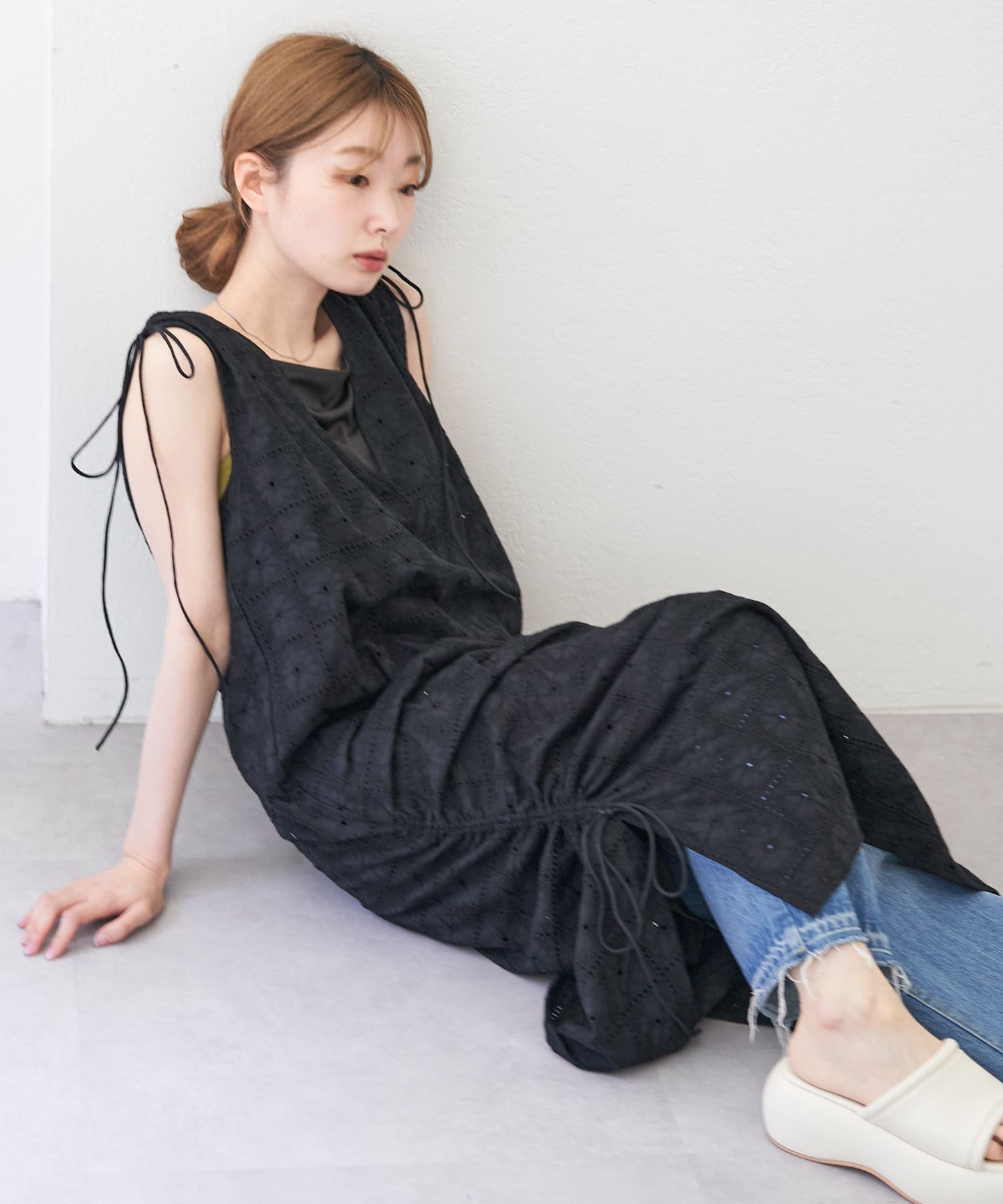 OUTLET(アウトレット) 【Kastane】アイレットレースワンピース