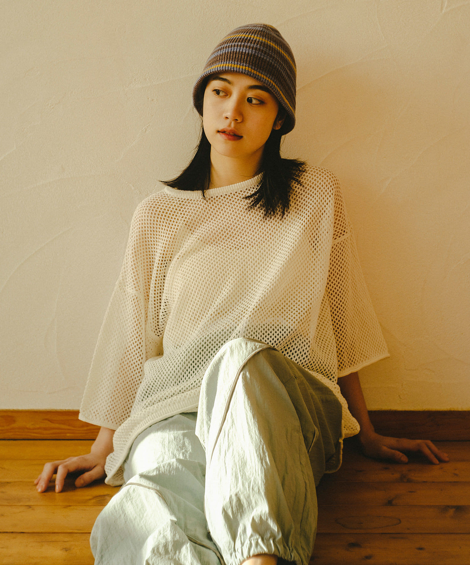 Kastane】【WHIMSIC】MESH KNIT T-SHIRT | OUTLET(アウトレット