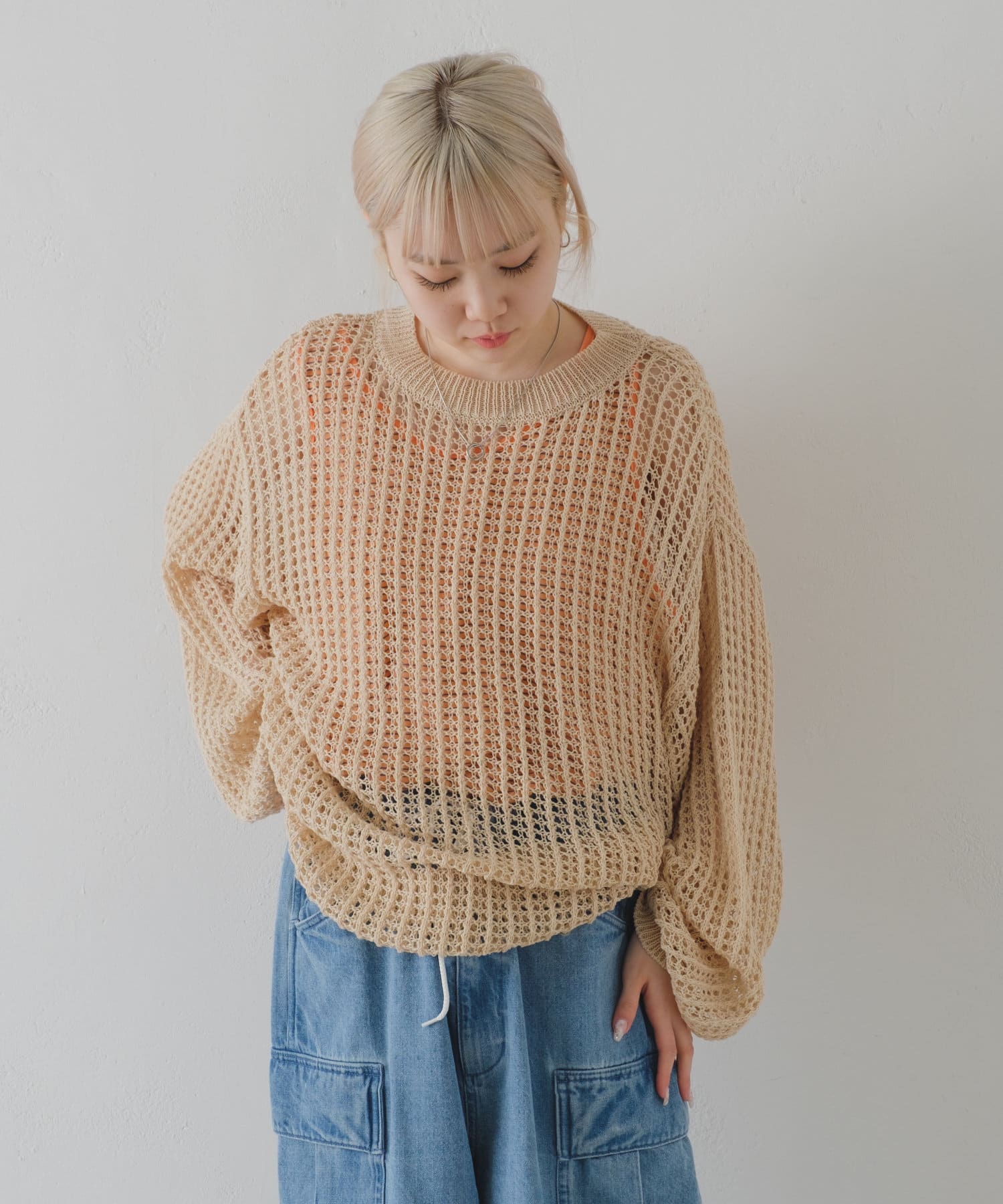 Kastane】【WHIMSIC】MESH KNIT PULL OVER | OUTLET(アウトレット 