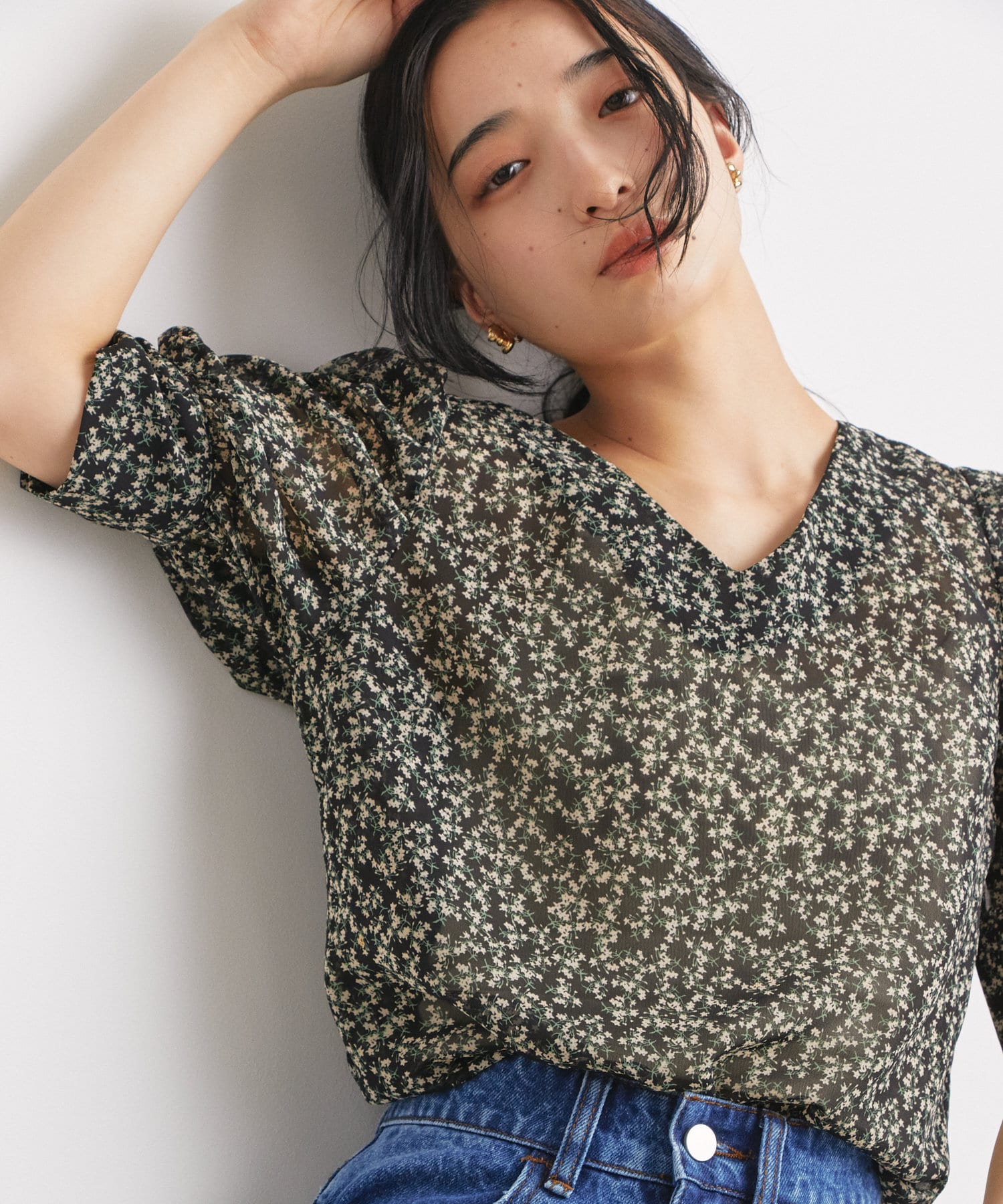 Kastane】 バックコンシャス花柄ブラウス | OUTLET(アウトレット