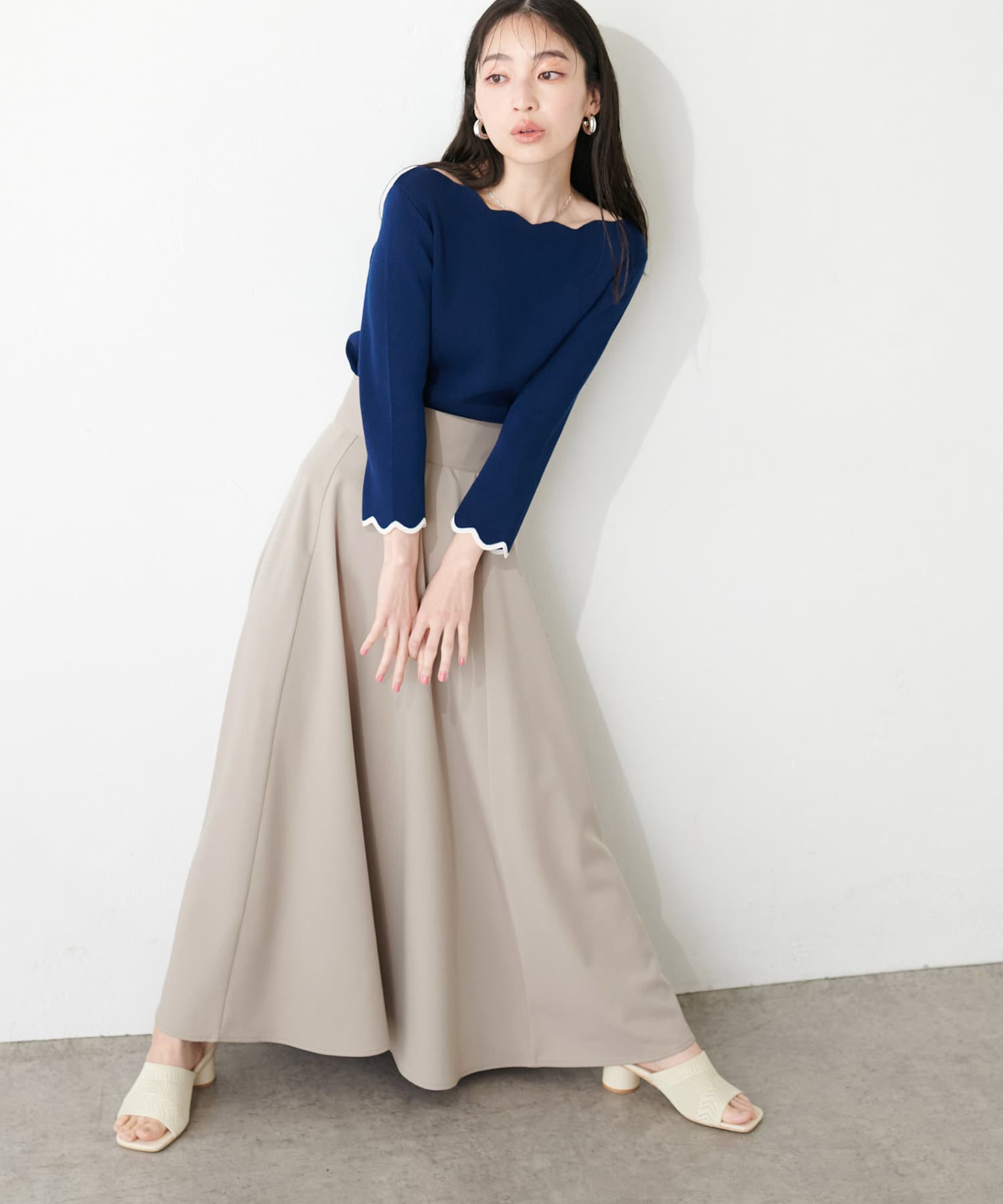 ハイウエストサーキュラースカート | natural couture
