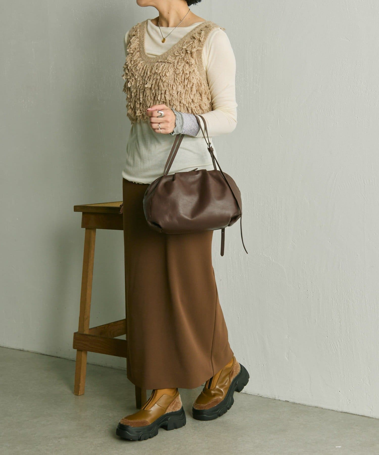 ear PAPILLONNER(イア パピヨネ) 《本革/430g》コロンボストンバッグ