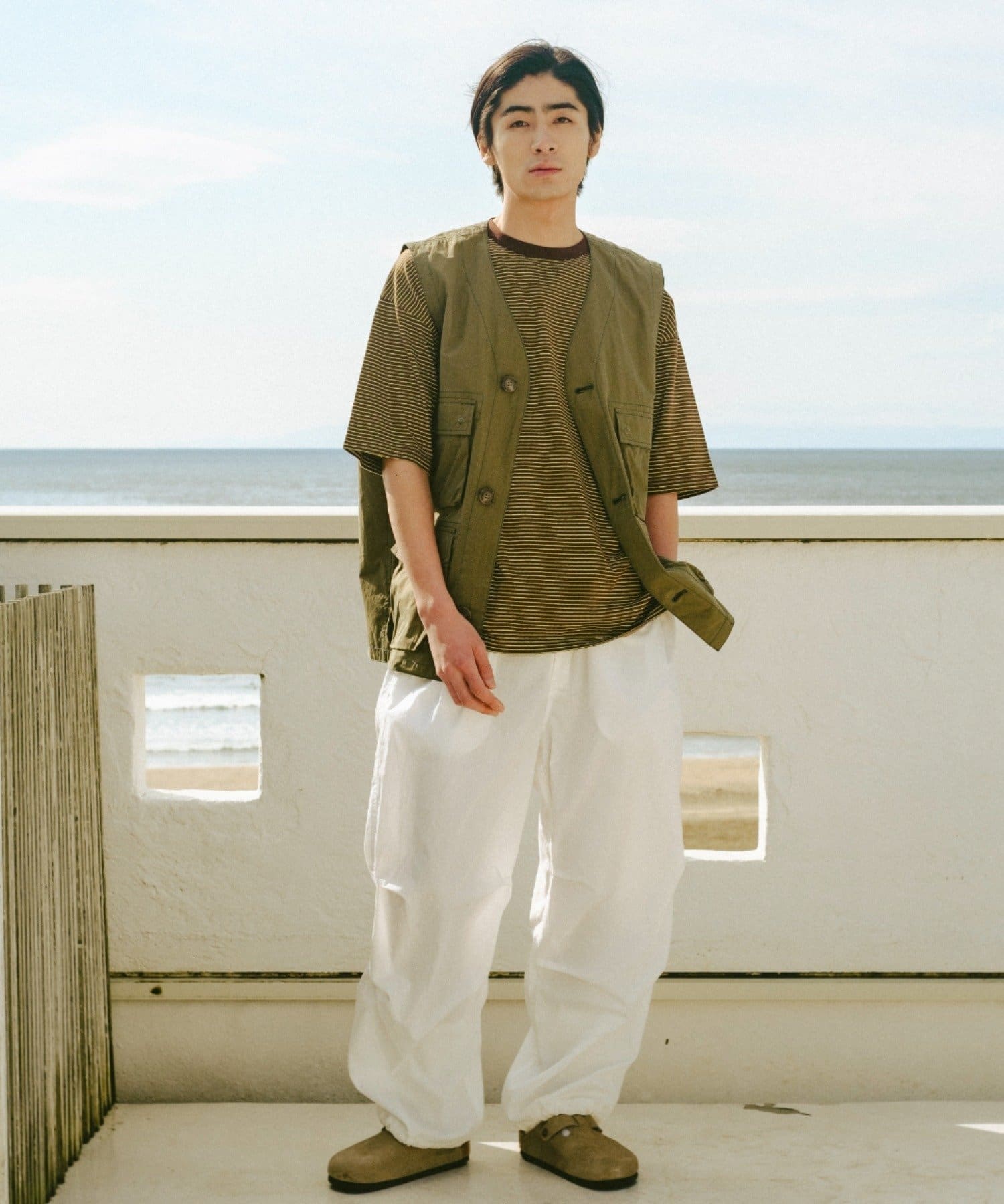 Kastane】【WHIMSIC】MICRO BORDER T-SHIRT | OUTLET(アウトレット 