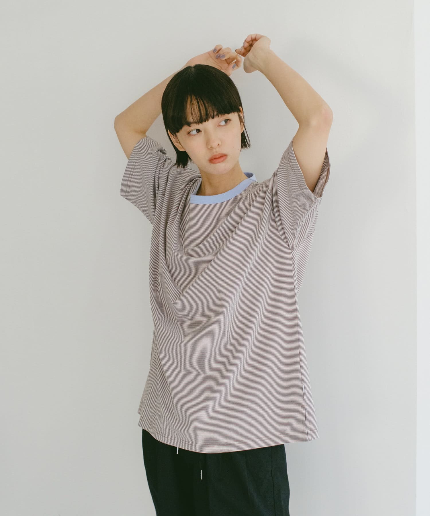 Kastane】【WHIMSIC】RIB BORDER T-SHIRT | OUTLET(アウトレット