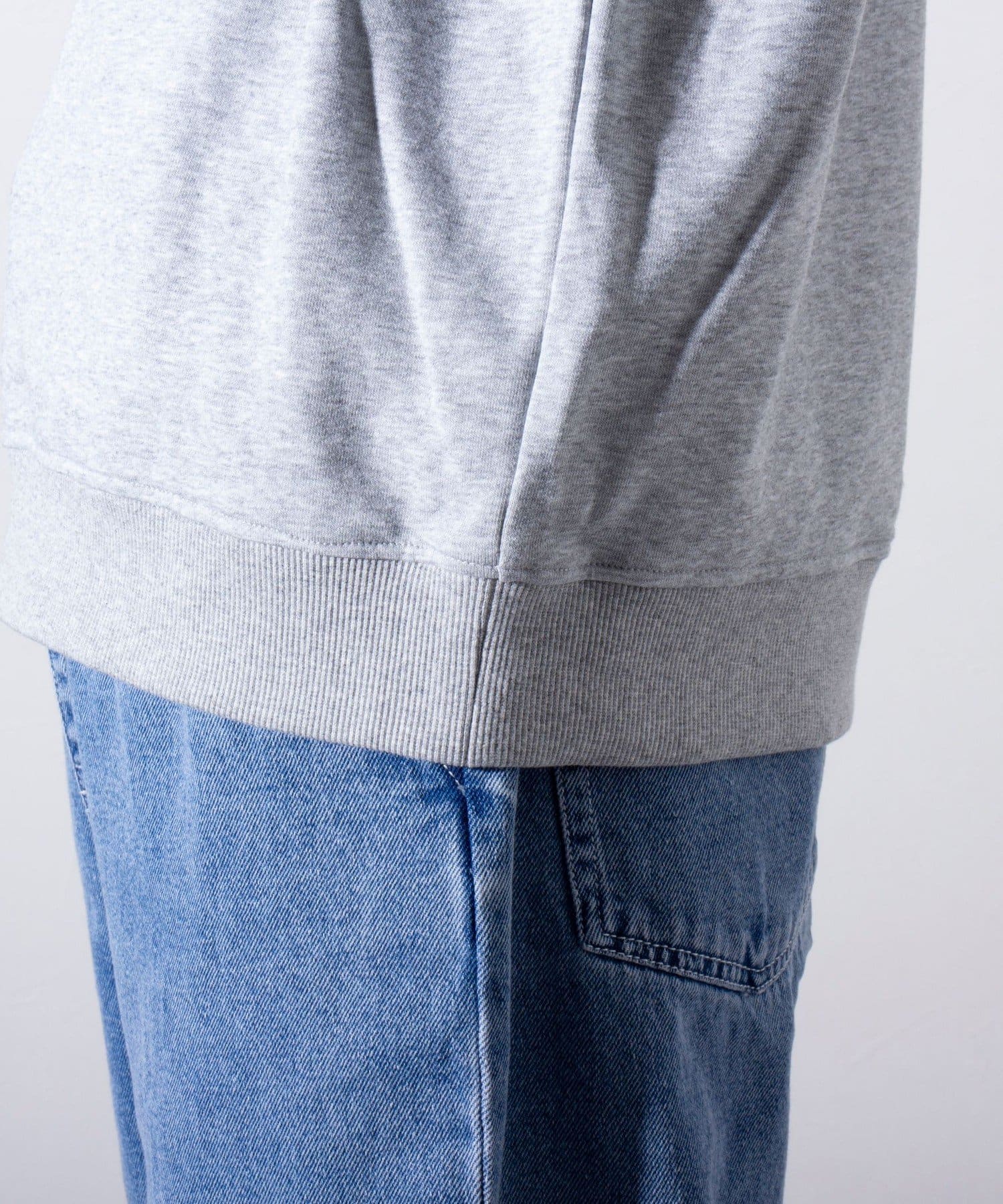 FREDY & GLOSTER(フレディ アンド グロスター) 【GLOSTER】フレンチブルドッグ刺繍 ハーフジップ スウェットポロ