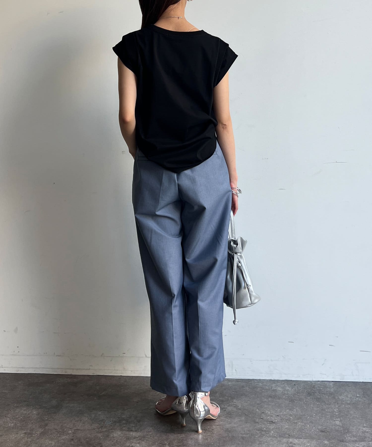 Chez toi(シェトワ) 【接触冷感、速乾機能】フレンチスリーブプルオーバー