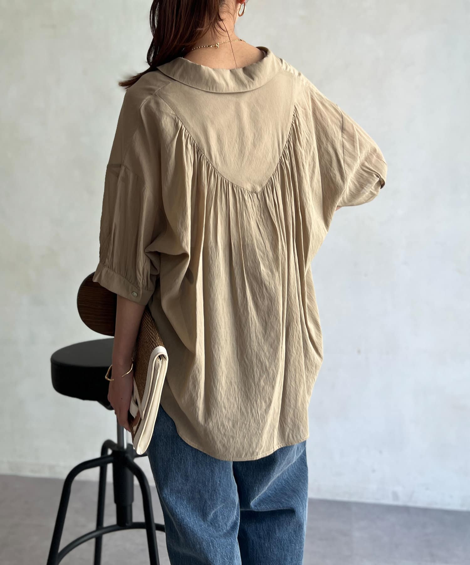 FortPeat バラ売り可 セミシアーBACKギャザーシャツ | Chez toi(シェトワ)レディース