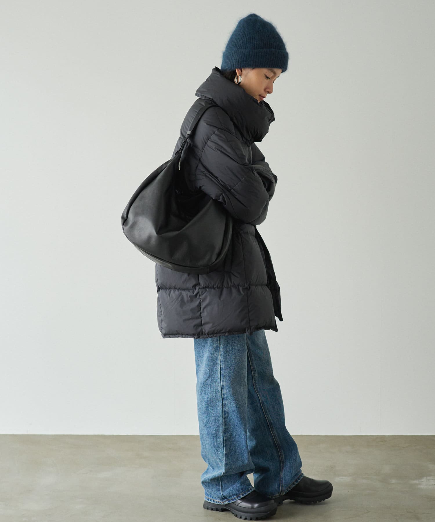 russet(ラシット) ソフトレザーラウンドビッグショルダーバッグ