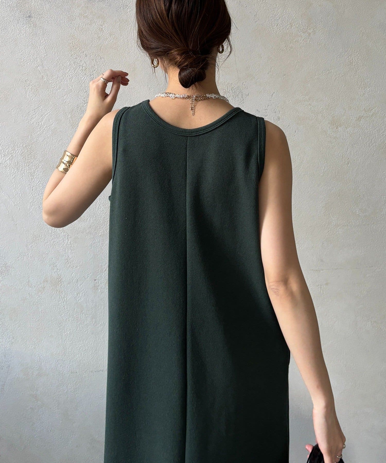 DOUDOU(ドゥドゥ) 【全骨格細見え】ブークレーダンボールタンクワンピース