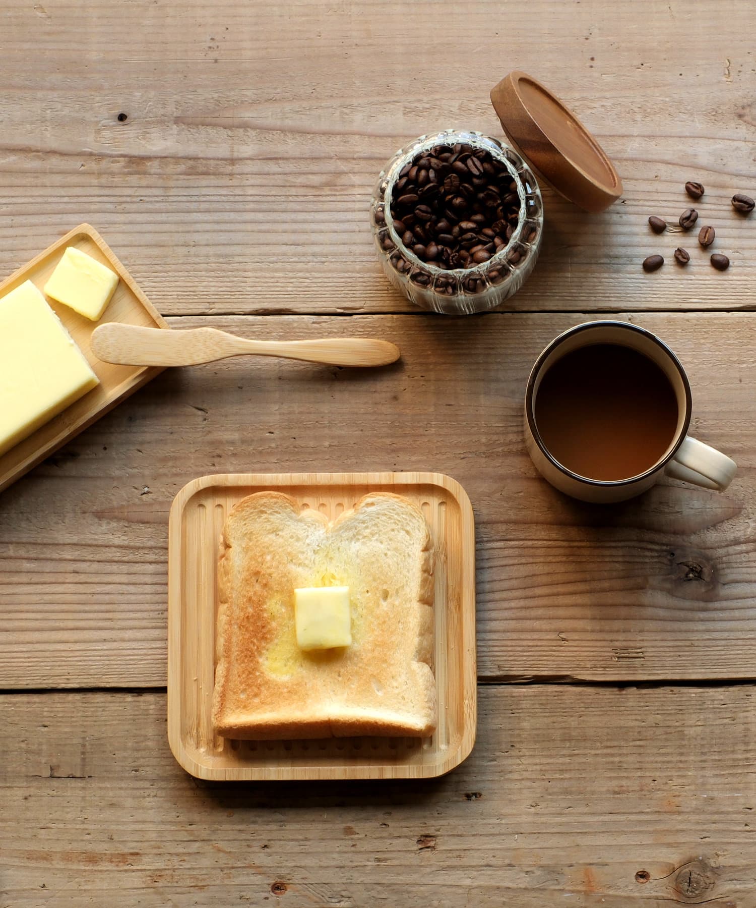 salut!(サリュ) バンブーバターケース／パンとコーヒー