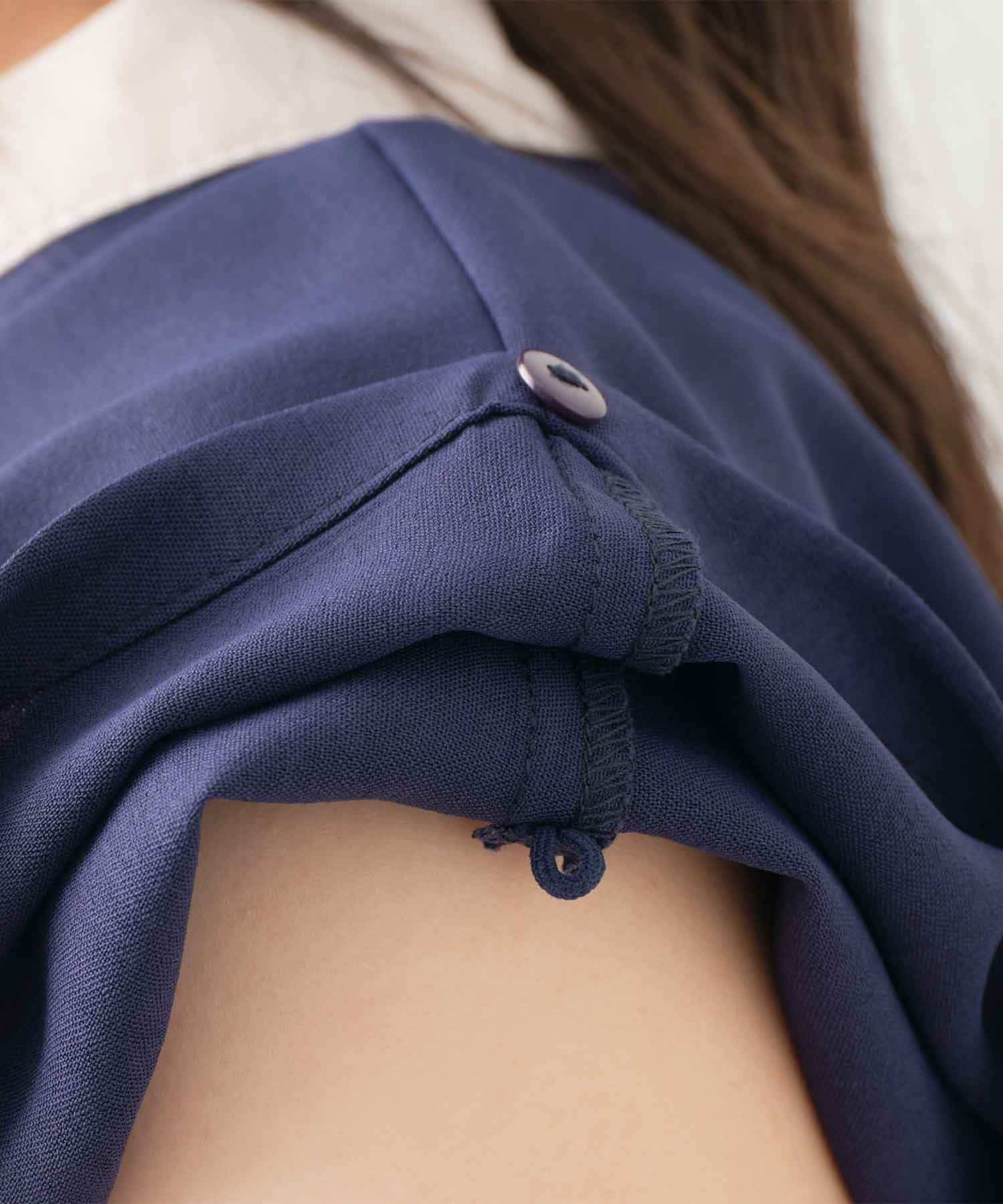 Remind me and forever(リマインドミーアンドフォーエバー) 【女性らしさたっぷり！】【WEB限定】配色ケープボウタイブラウス