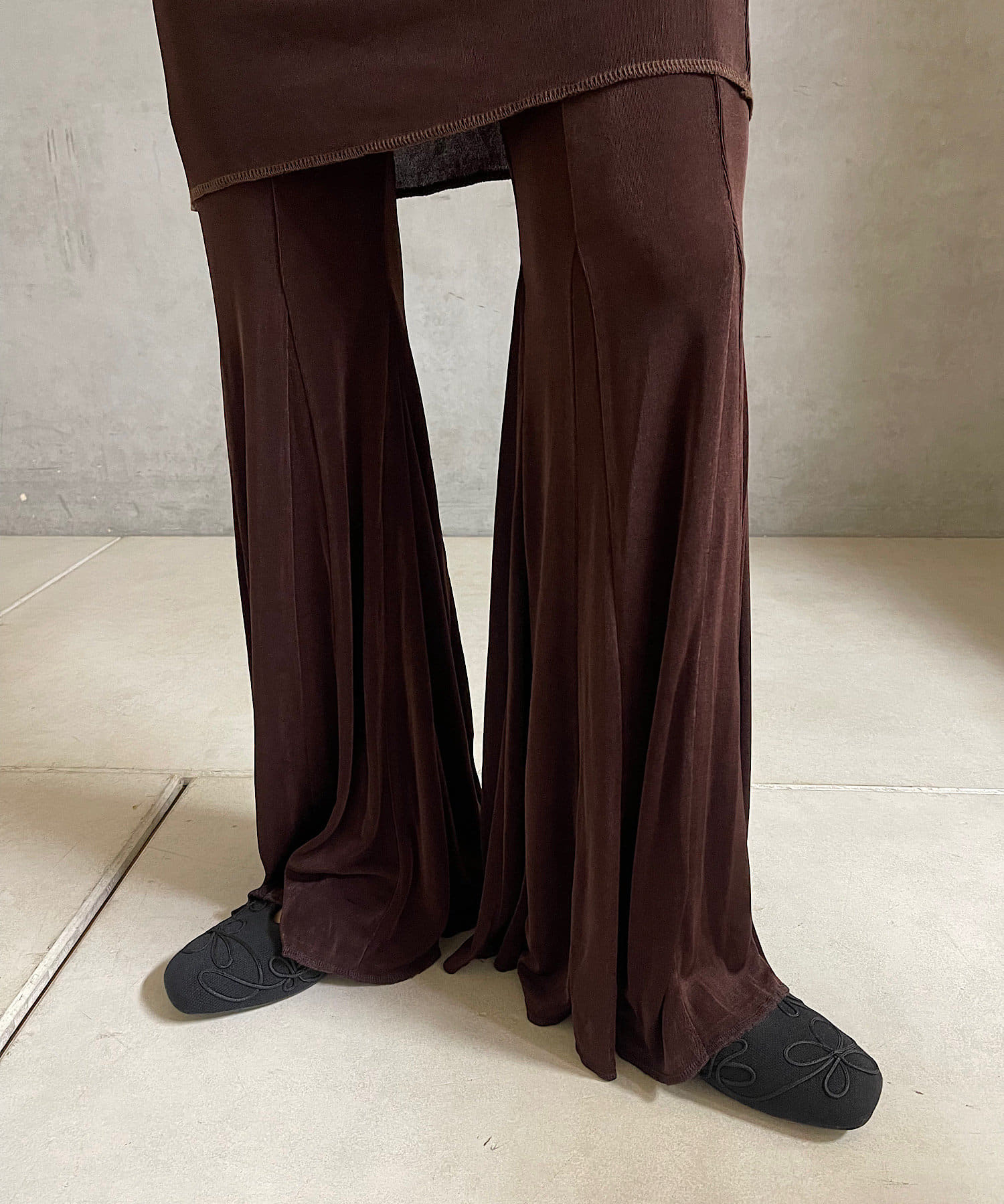 2 新品 Pasterip Sheer rib flared leggings Sheer rib flared leggings | Pasterip(パセリ)レディース | PAL