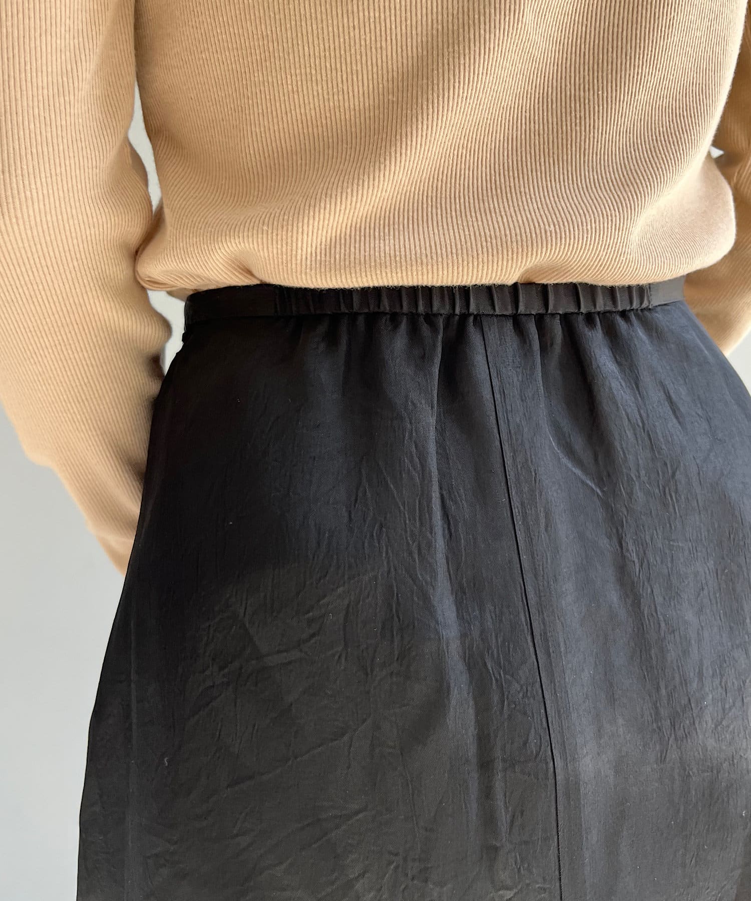 Pasterip(パセリ) Acetate flared big skirt