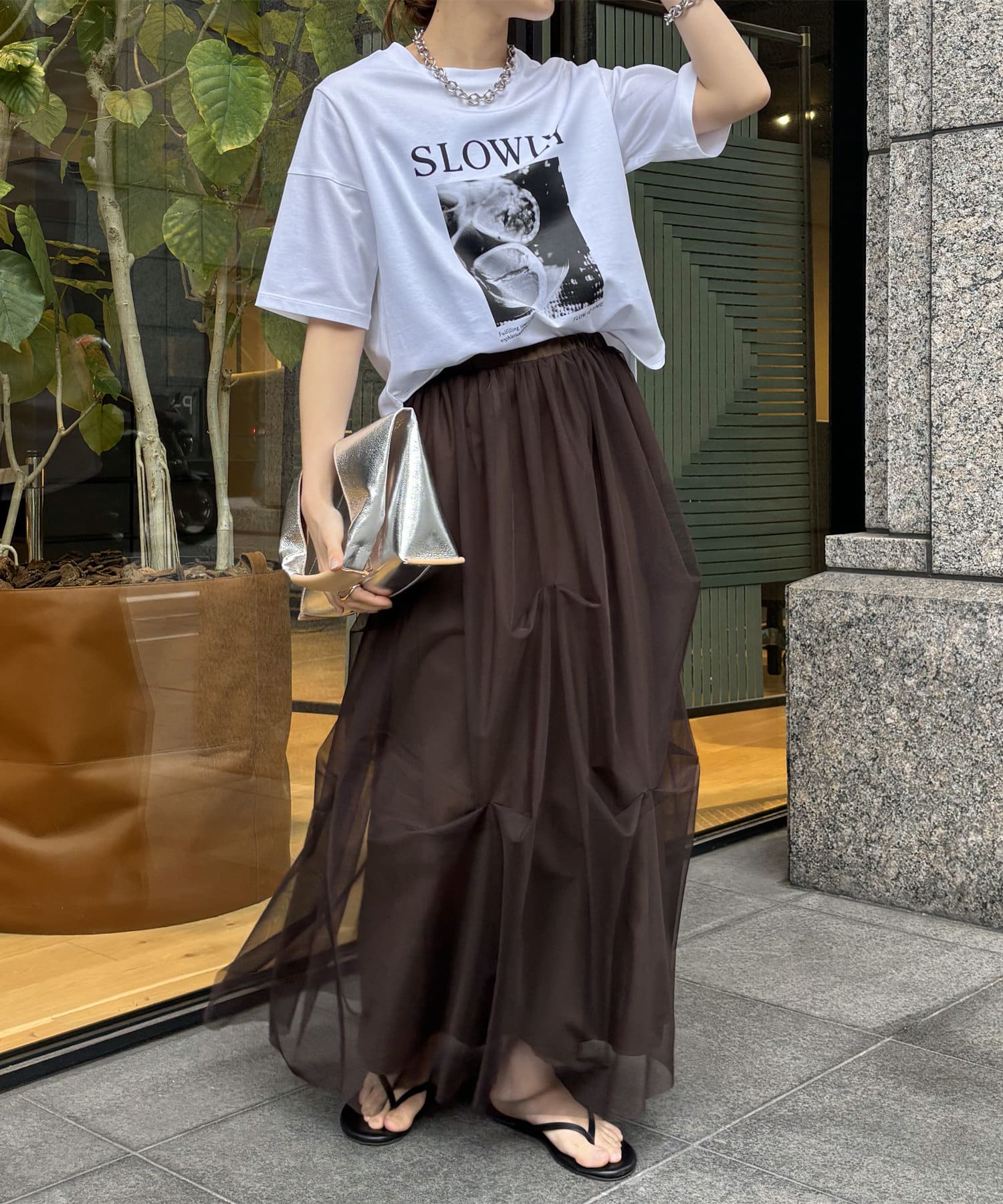doudou partenzaロゴプリントTEE WEB限定】ドロストミックスロゴTEE | DOUDOU(ドゥドゥ
