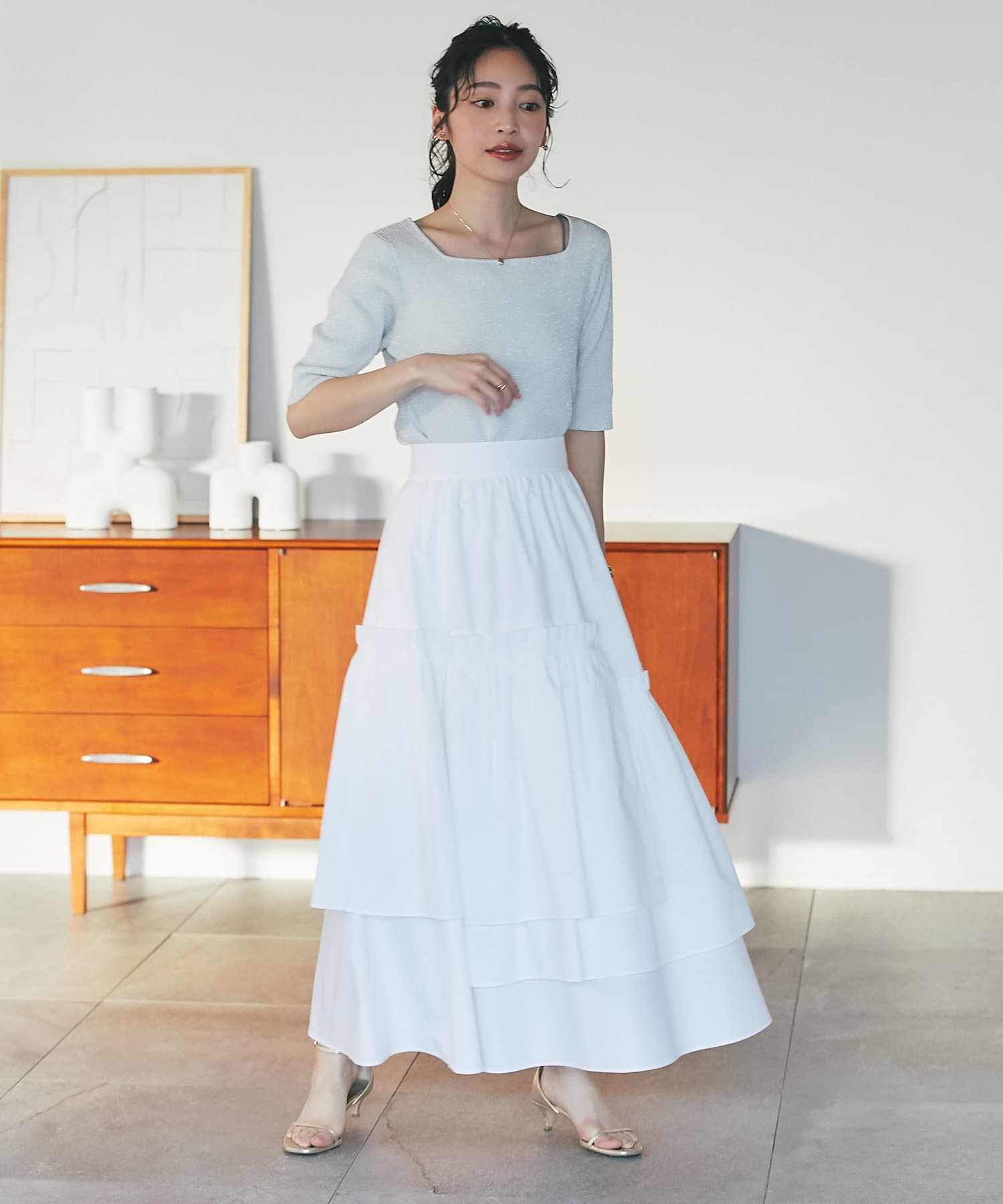 ★新品★ ラブティックボンボン　モールスキンアシメティアードスカート　36 ラブティックボンボン♡ 【美シルエット】モールスキンアシメ