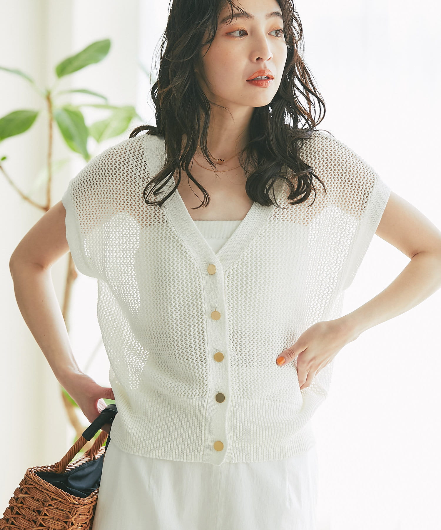 メッシュ2WAYカーディガン | La boutique BonBon(ラブティック
