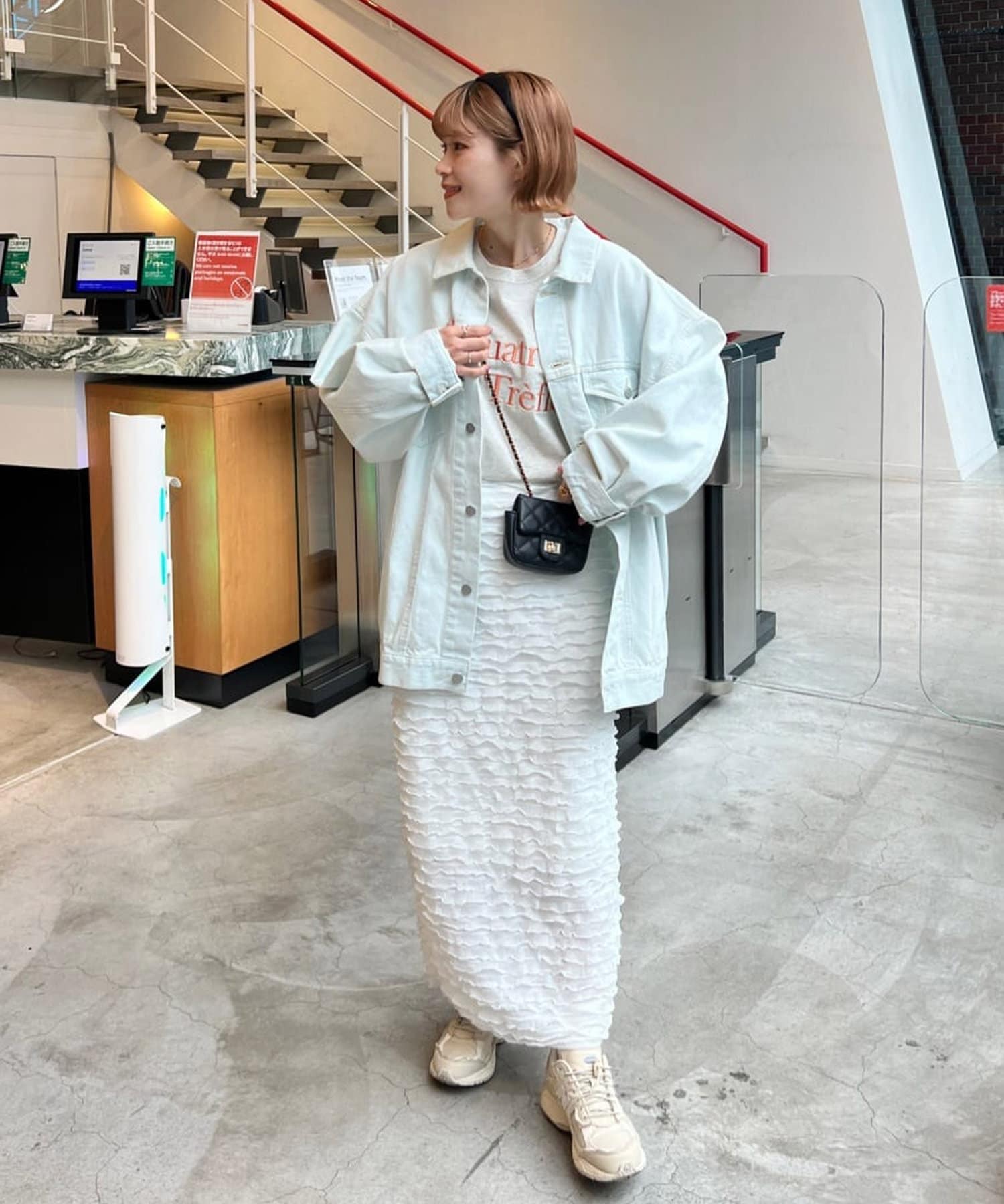 DISCOAT(ディスコート) 【全骨格◎/スッキリ見え】フリルティアードナロースカート《WEB限定》