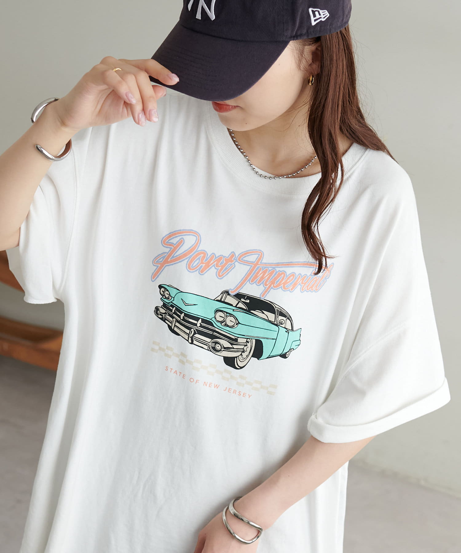 DISCOAT(ディスコート) 【ユニセックス】ピグメントカープリントTシャツ