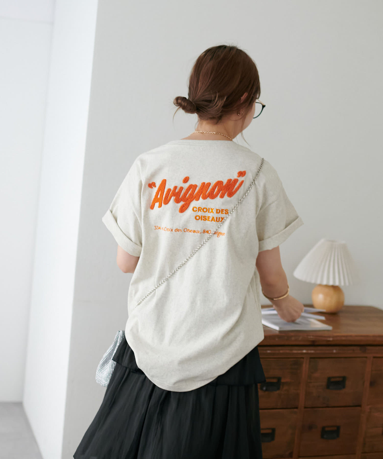 DISCOAT(ディスコート) 【主役Tシャツ】サガラバック刺繍半袖Tシャツ≪WEB限定≫