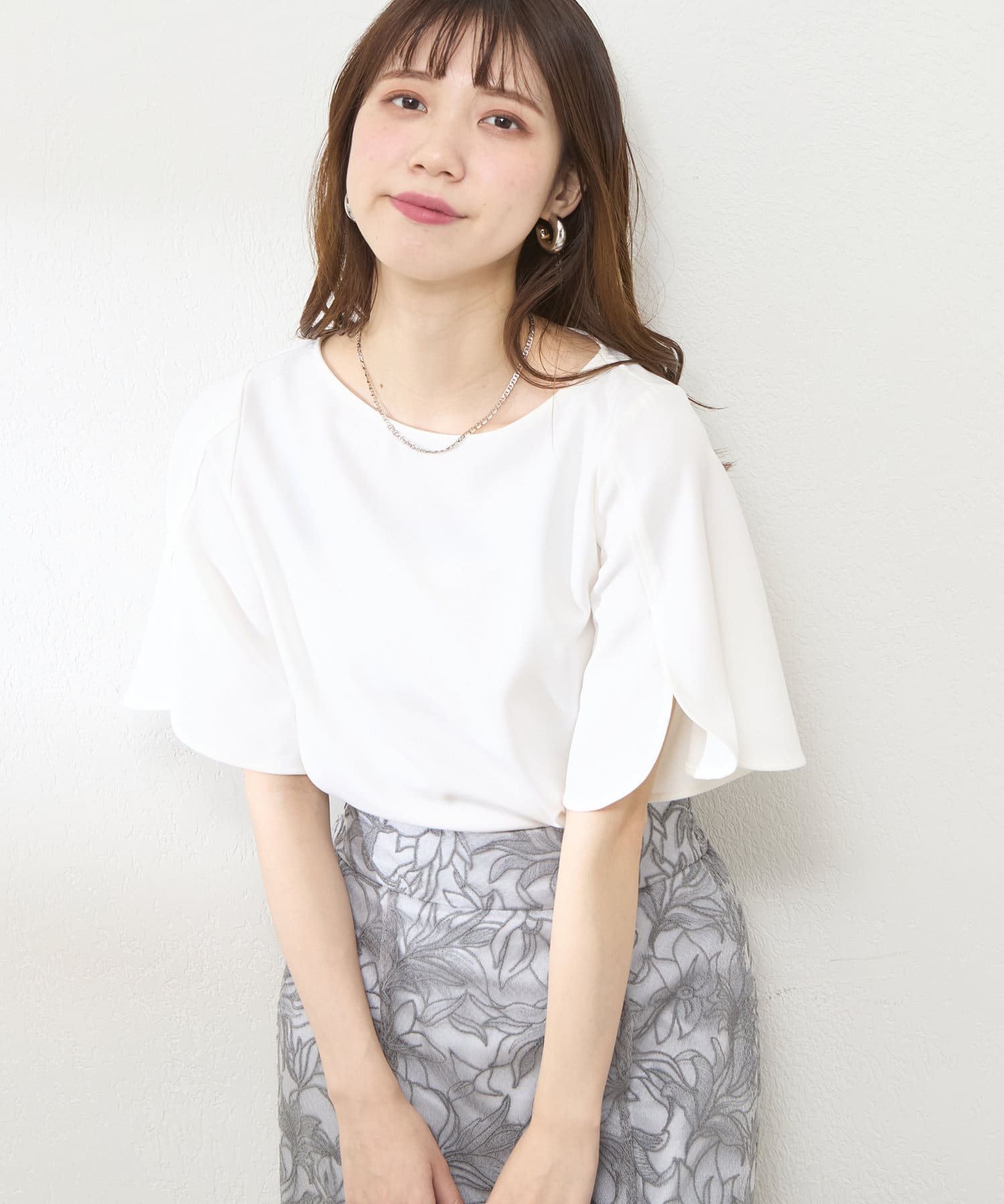 BACKパールハチワレスリーブTOPS | natural couture(ナチュラルクチュール)レディース | PAL  CLOSET(パルクローゼット) - パルグループ公式ファッション通販サイト