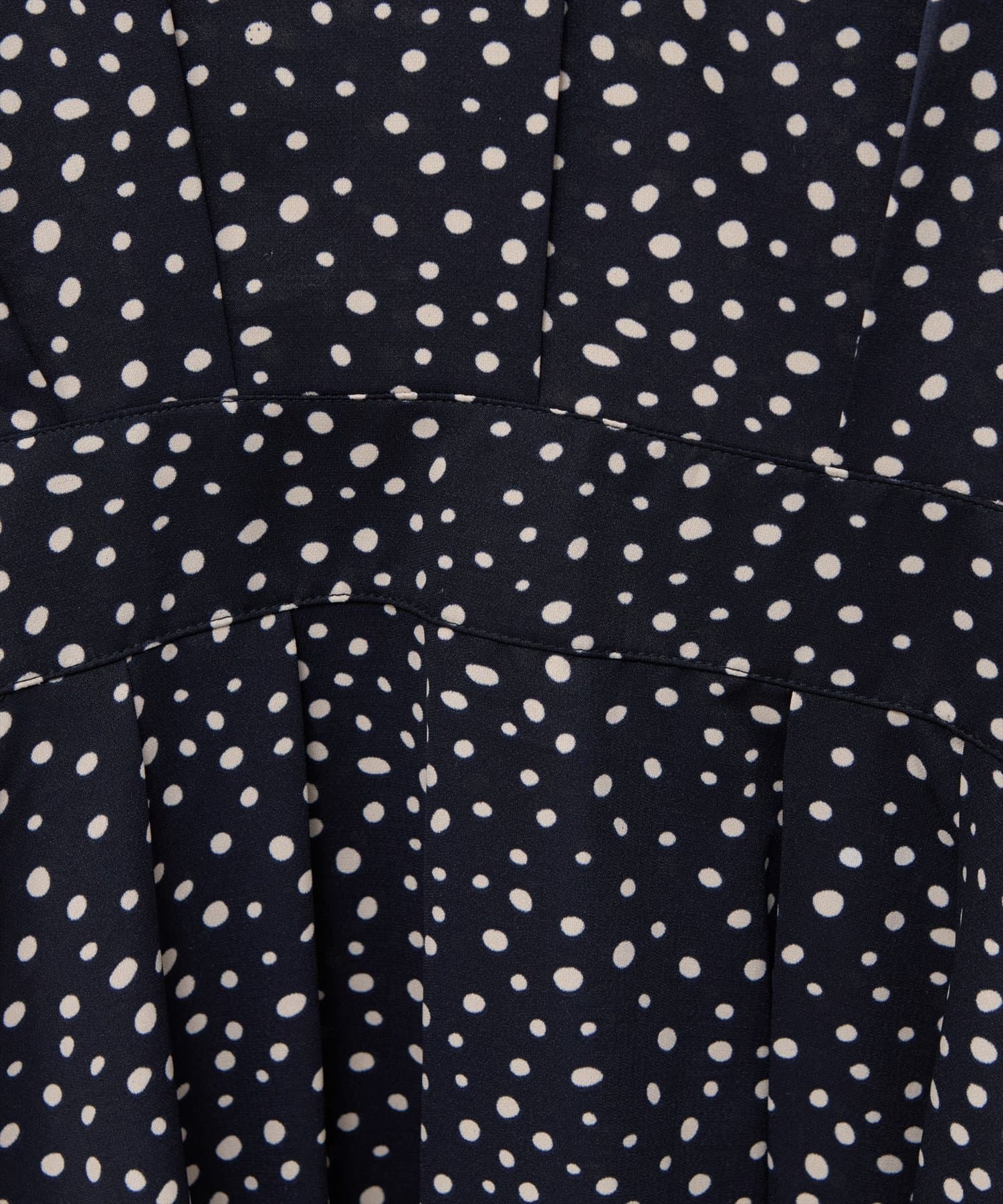 natural couture(ナチュラルクチュール) スキッパー衿7分袖ワンピース