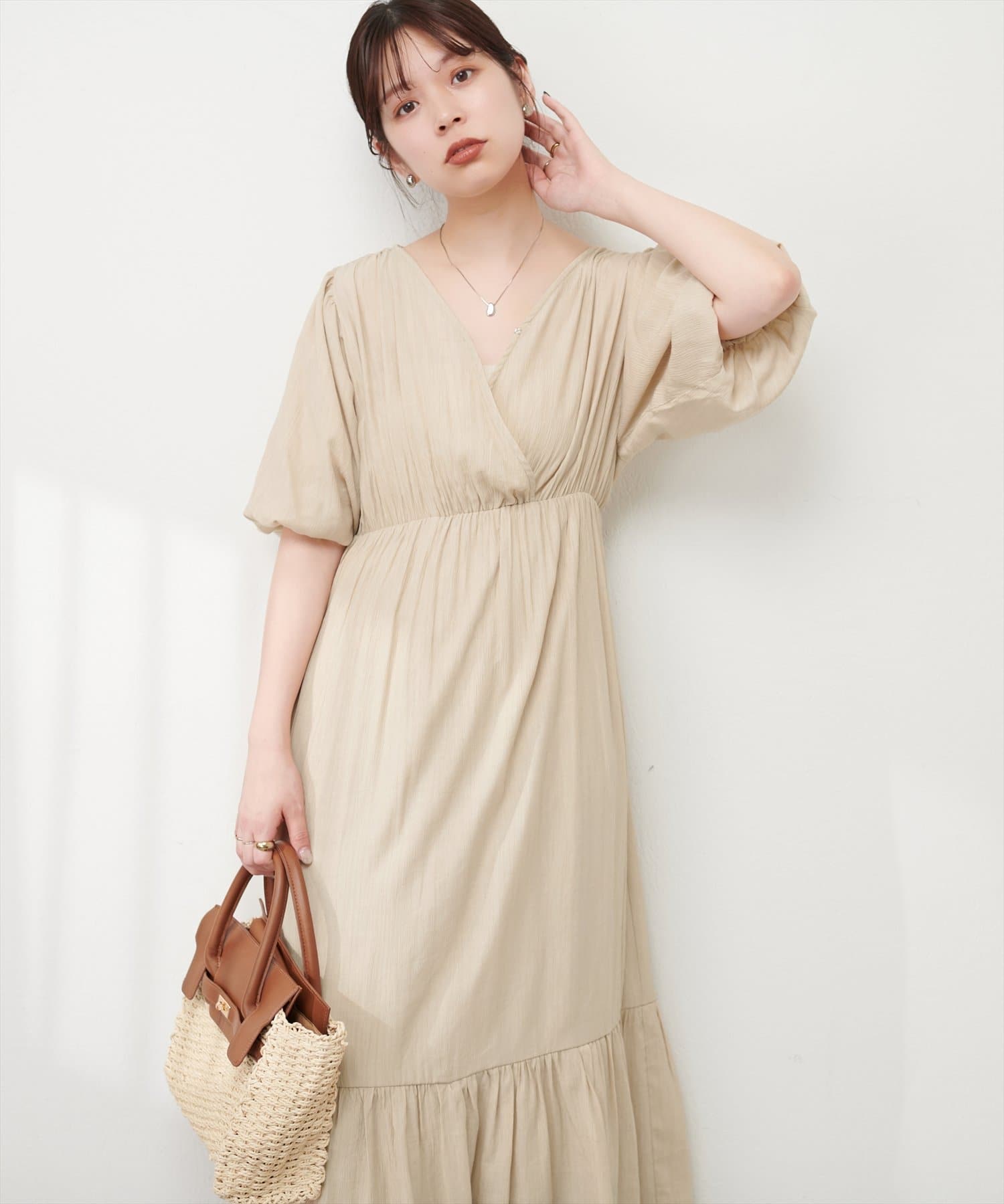 WEB限定】涼しげワッシャーカシュクールワンピース | natural couture(ナチュラルクチュール)レディース | PAL  CLOSET(パルクローゼット) - パルグループ公式ファッション通販サイト