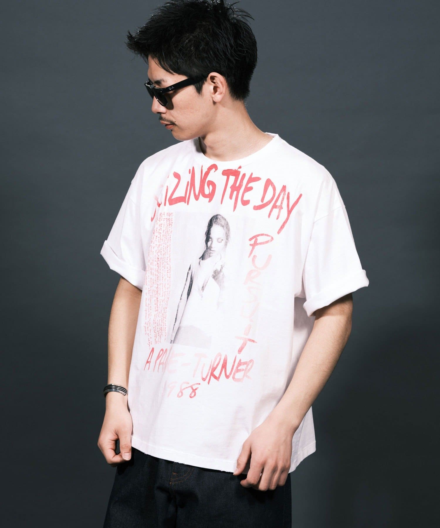 チャオパニック　Tシャツ　白　赤ロゴ　カッコイイ チャオパニック Tシャツ 白 赤ロゴ カッコイイ