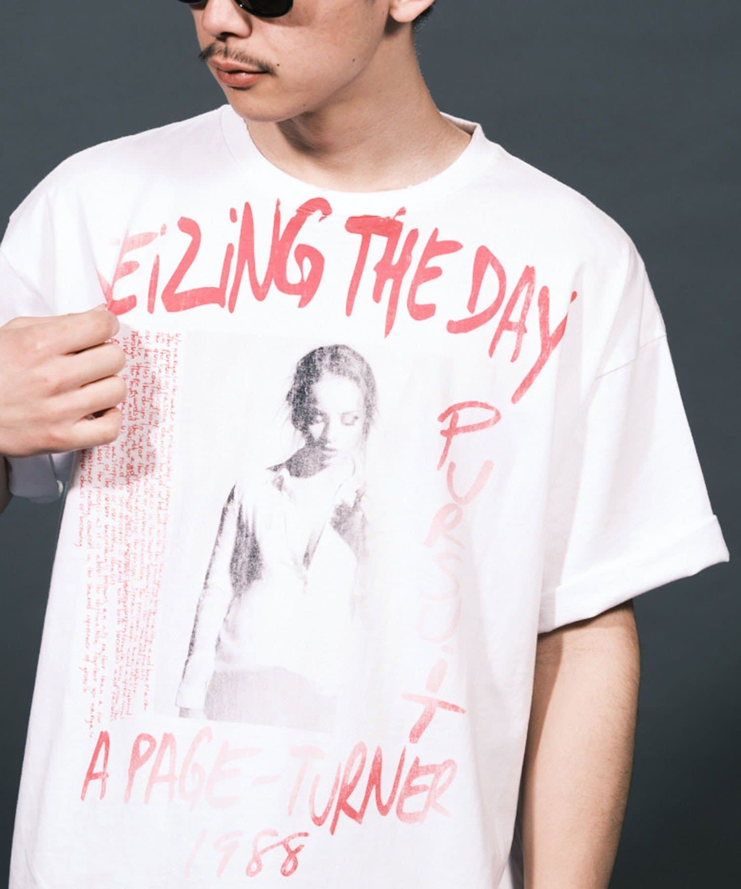 チャオパニック　Tシャツ　白　赤ロゴ　カッコイイ チャオパニックTシャツ白赤ロゴカッコイイ