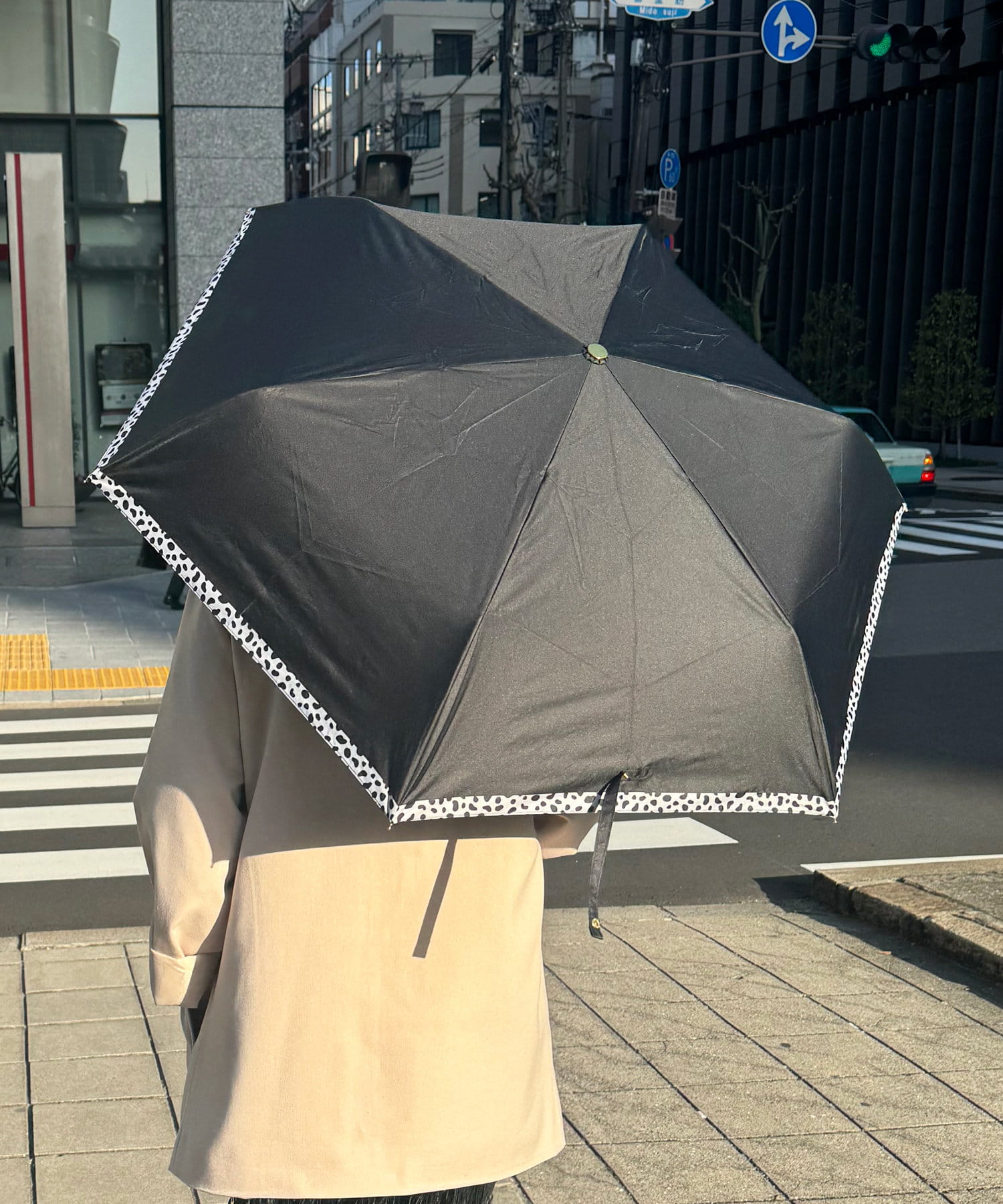 Lattice(ラティス) 【晴雨兼用】折り畳み傘(ダルメシアン)
