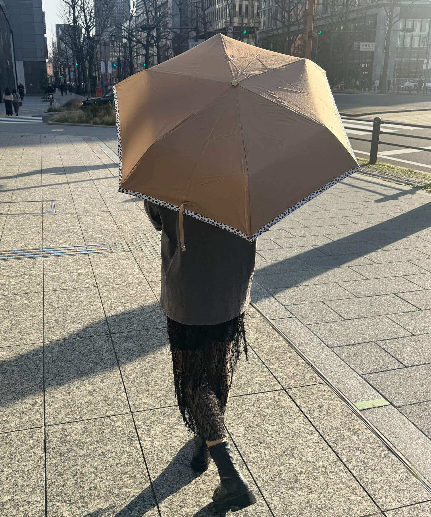 Lattice(ラティス) 【晴雨兼用】折り畳み傘(ダルメシアン)