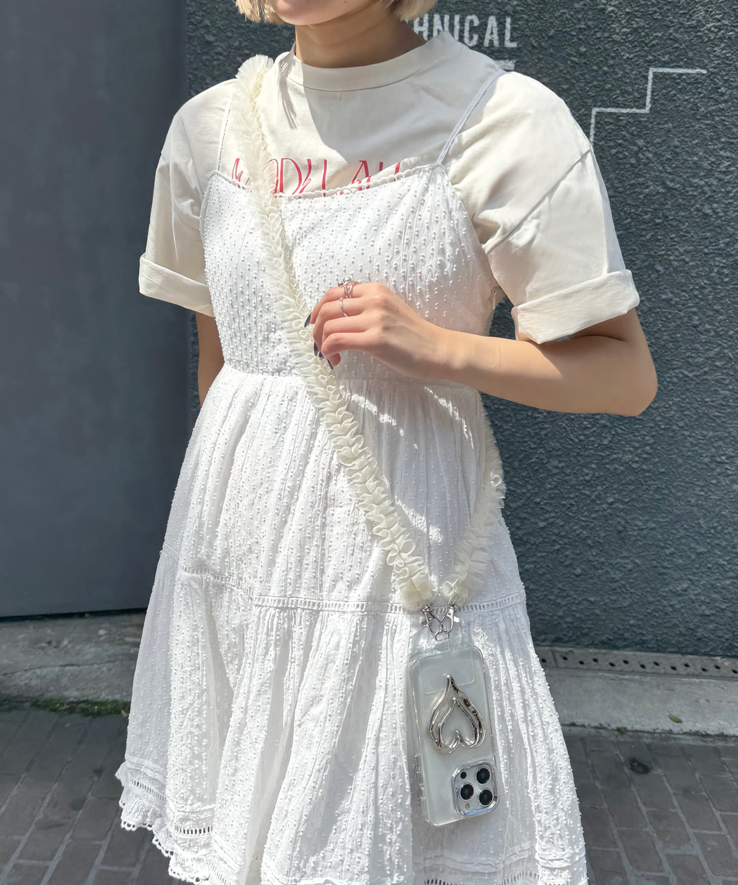 Lattice(ラティス) レディース 【人気の為再入荷】チュールマルチショルダー ホワイト系その他