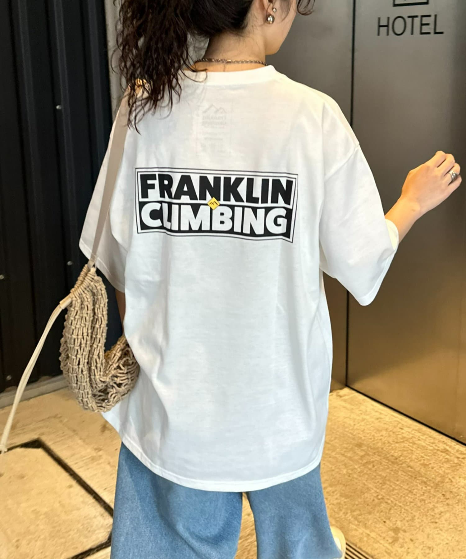 CIAOPANIC TYPY(チャオパニックティピー) 【Franklin】 バックロゴグラフィックテック半袖Tee Climbing