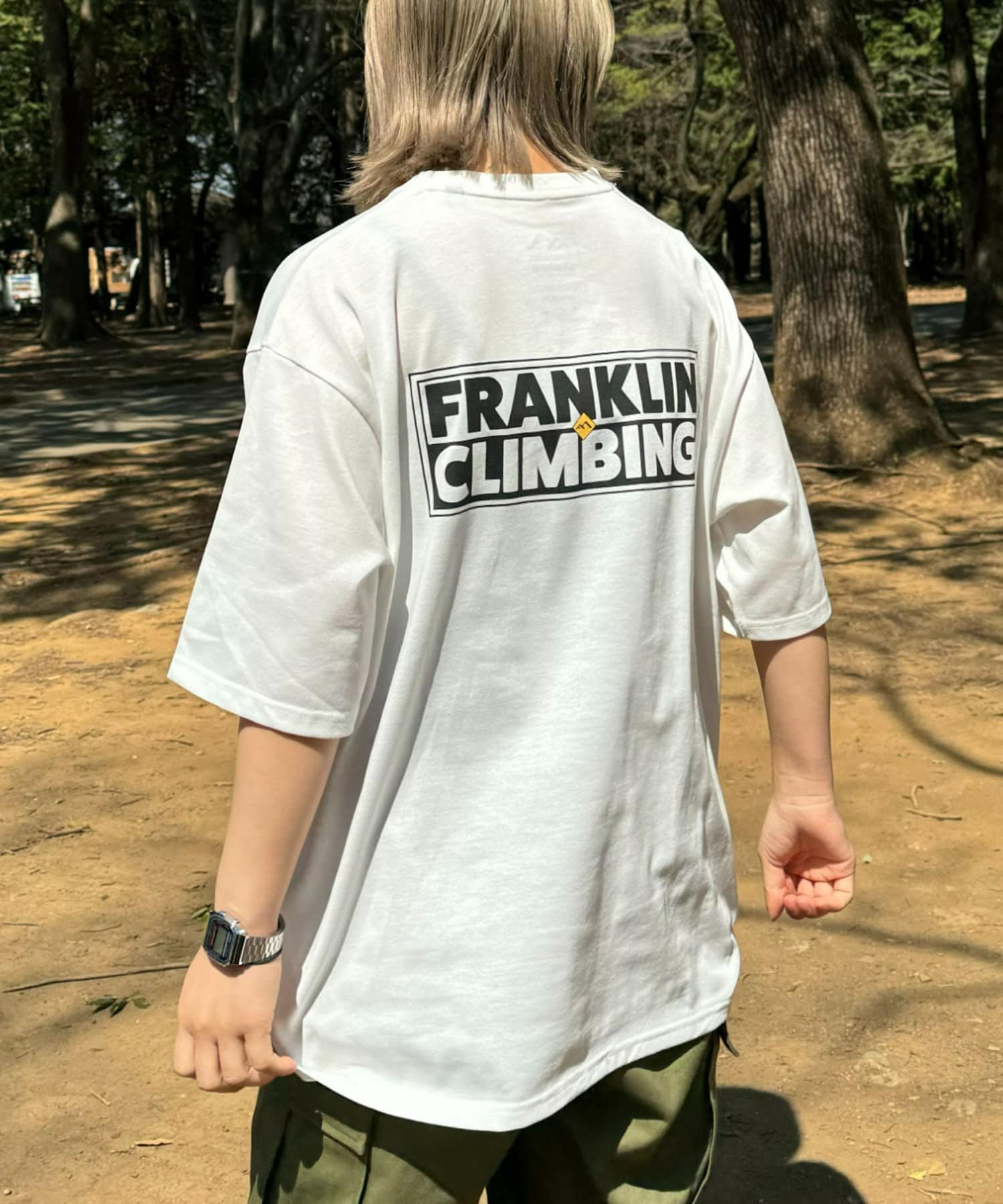 CIAOPANIC TYPY(チャオパニックティピー) レディース 【FRANKLIN】 バックロゴグラフィックテック半袖Tee climbing ホワイト