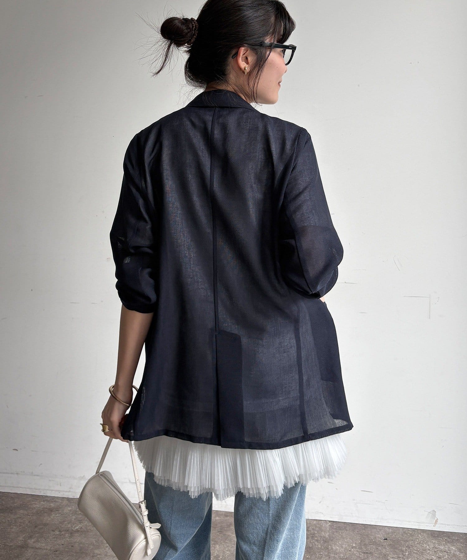 DOUDOU(ドゥドゥ) 【ウォッシャブル】シアーダブルジャケット