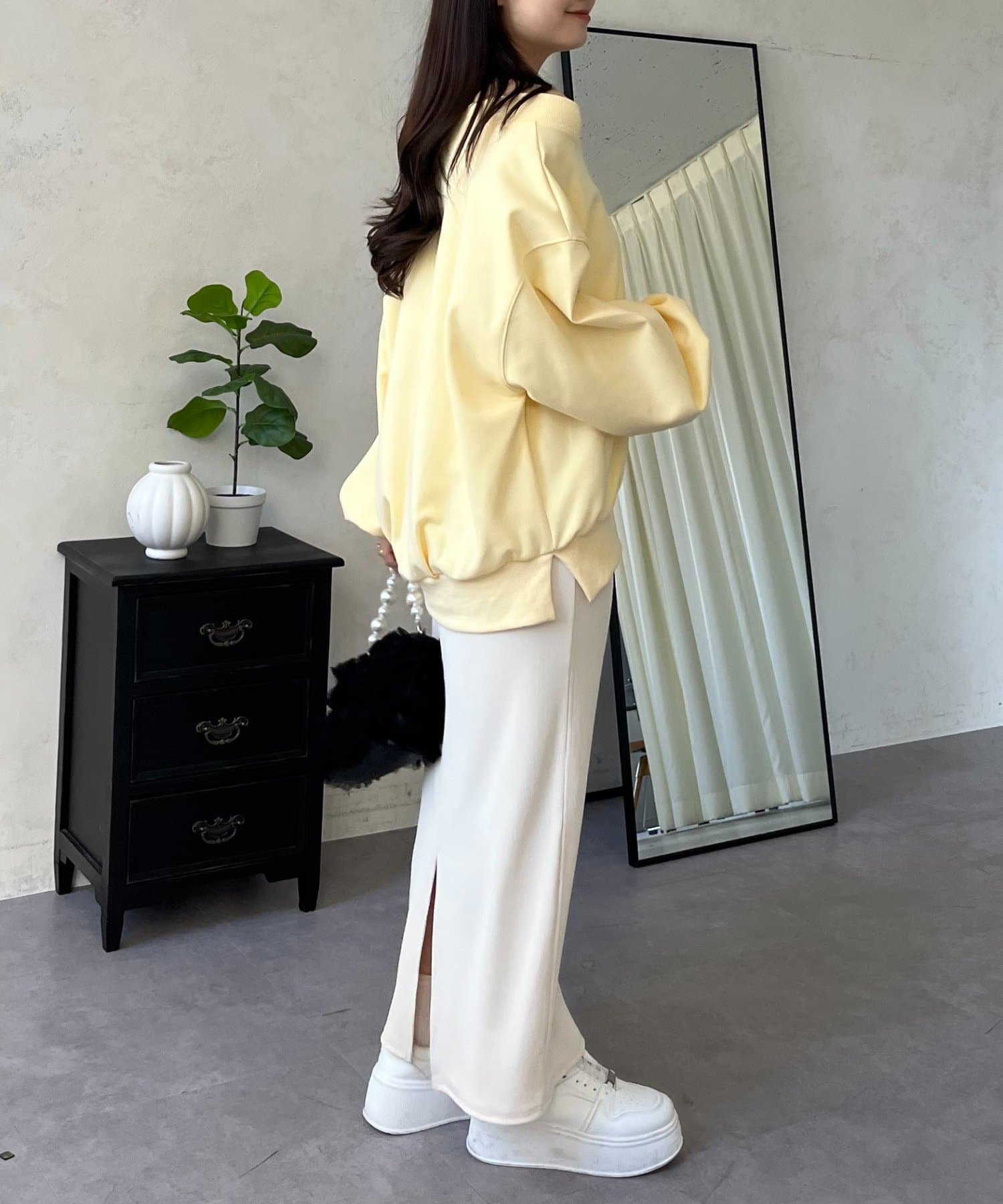 prose verse(プロズヴェール) ウエストドロストカットリブナロースカート