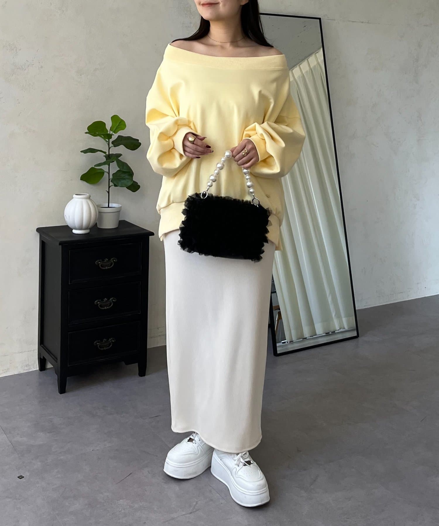 prose verse(プロズヴェール) ウエストドロストカットリブナロースカート