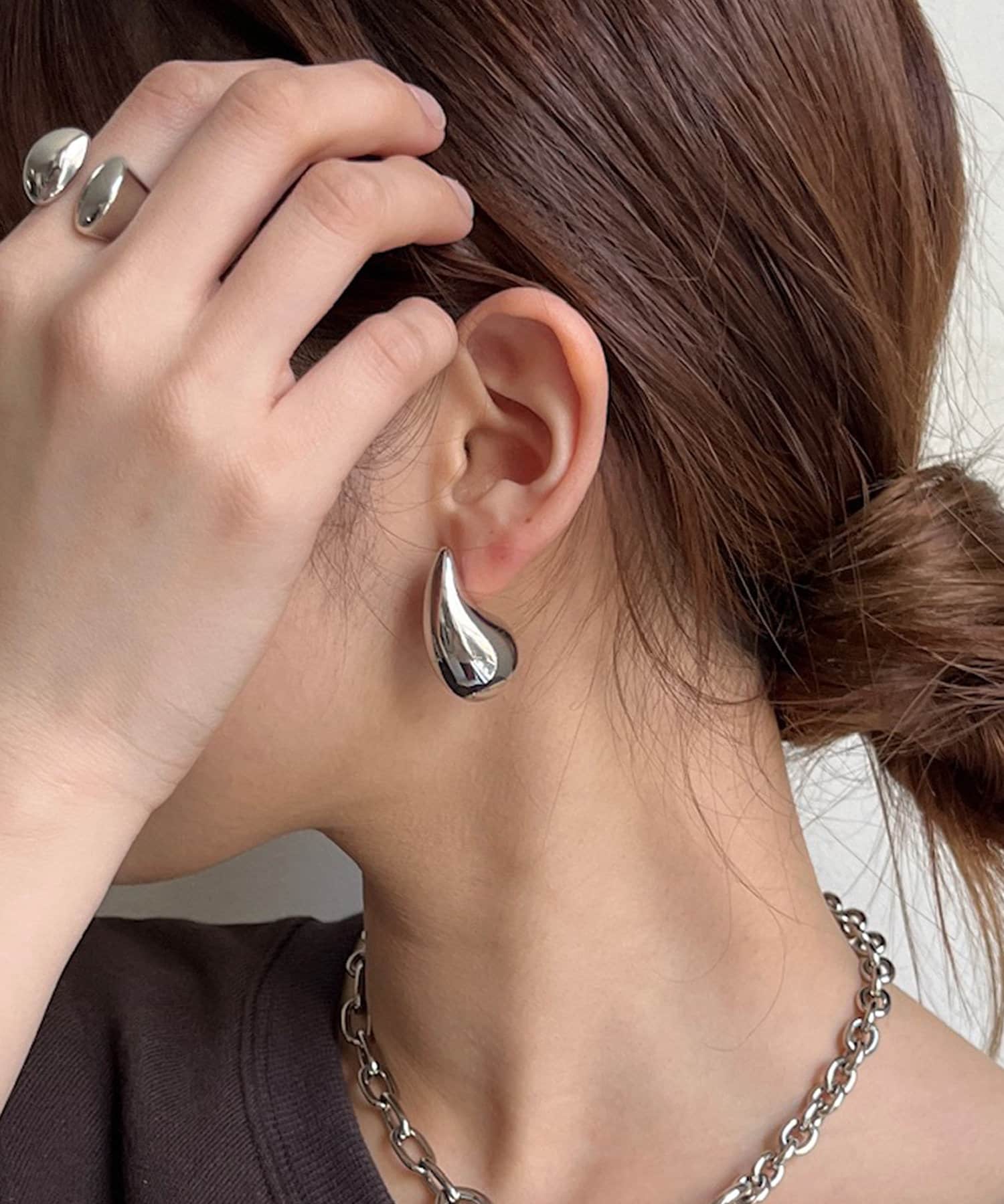 DOUDOU(ドゥドゥ) メタルドロップピアス