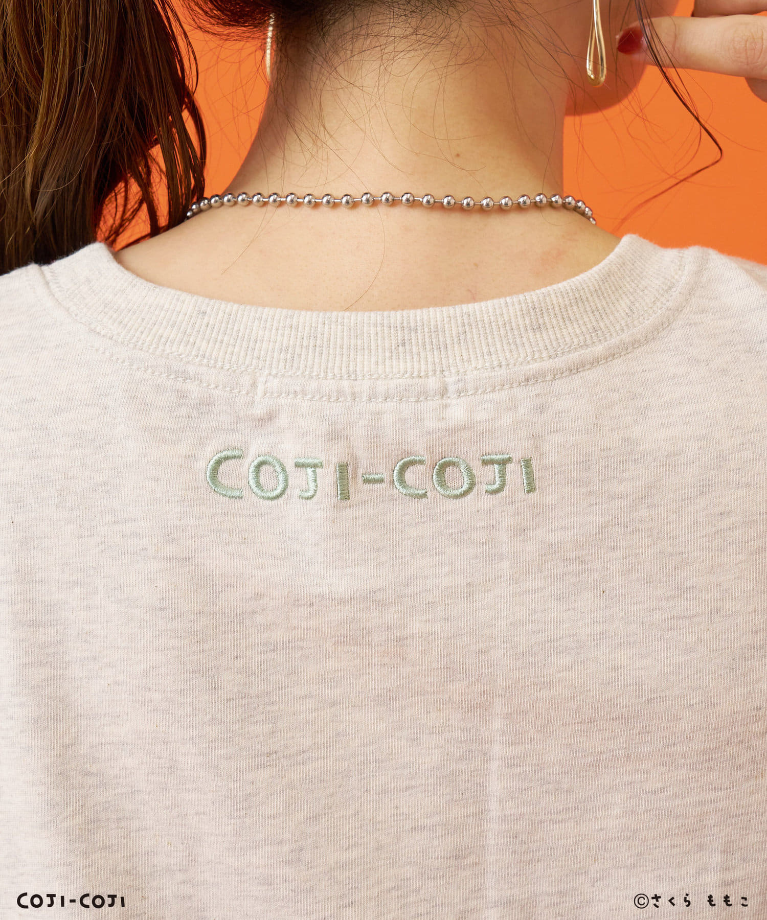 DISCOAT(ディスコート) コジコジワンポイント刺繍Tシャツ