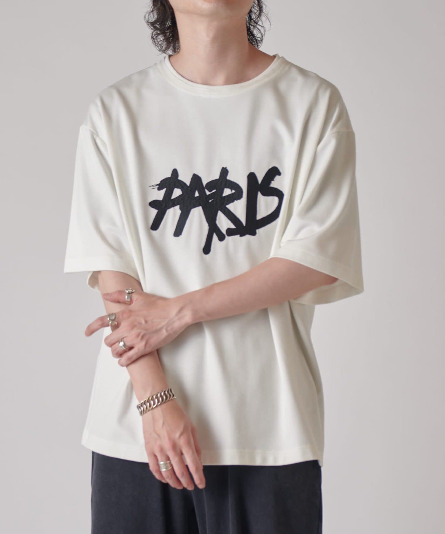 【刺繍で魅せる♪】LV ★ エンブロイダリー Tシャツ 刺繍で魅せる♪】LV ☆ エンブロイダリー Tシャツ (Louis