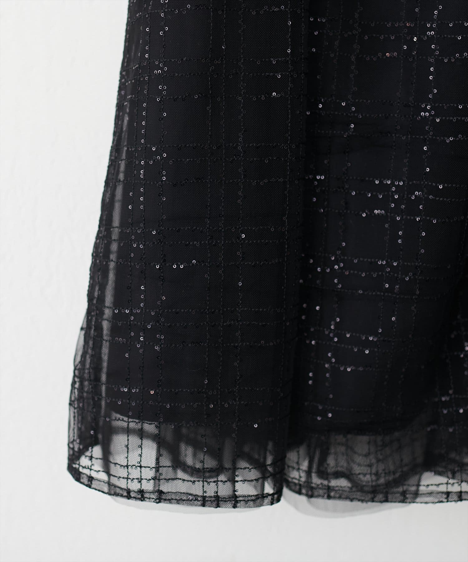 natural couture(ナチュラルクチュール) スパンコール刺繍チュールスカート