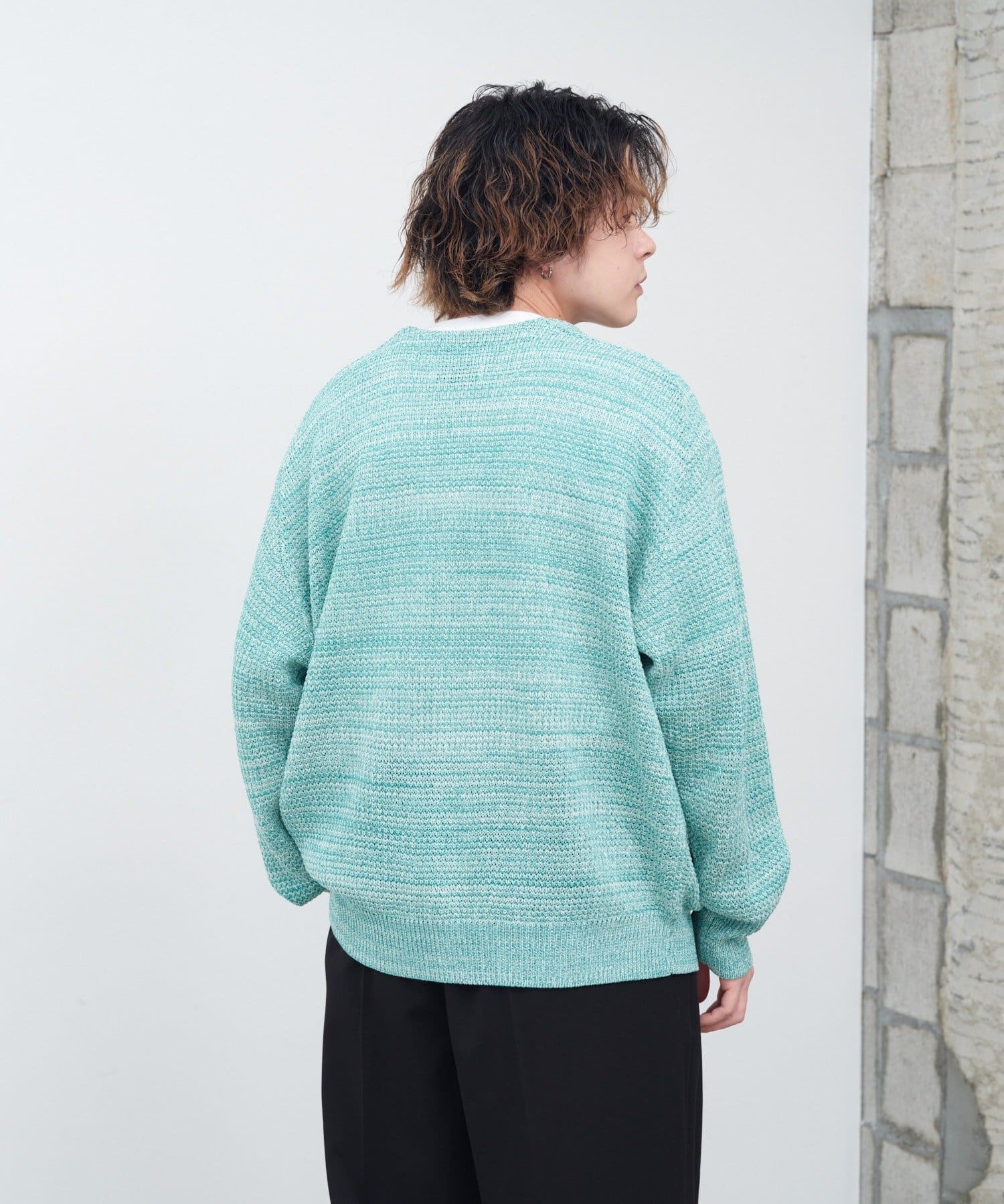 OUTLET(アウトレット) 【Kastane】ミックスヤーンワッフルニットカーディガン