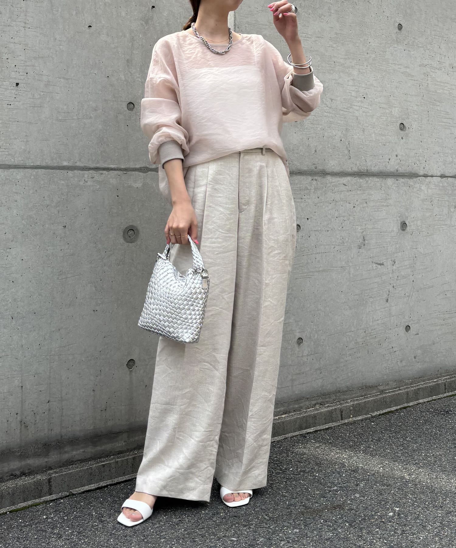 WEB限定】シースルーリブプルオーバー | DOUDOU(ドゥドゥ)レディース