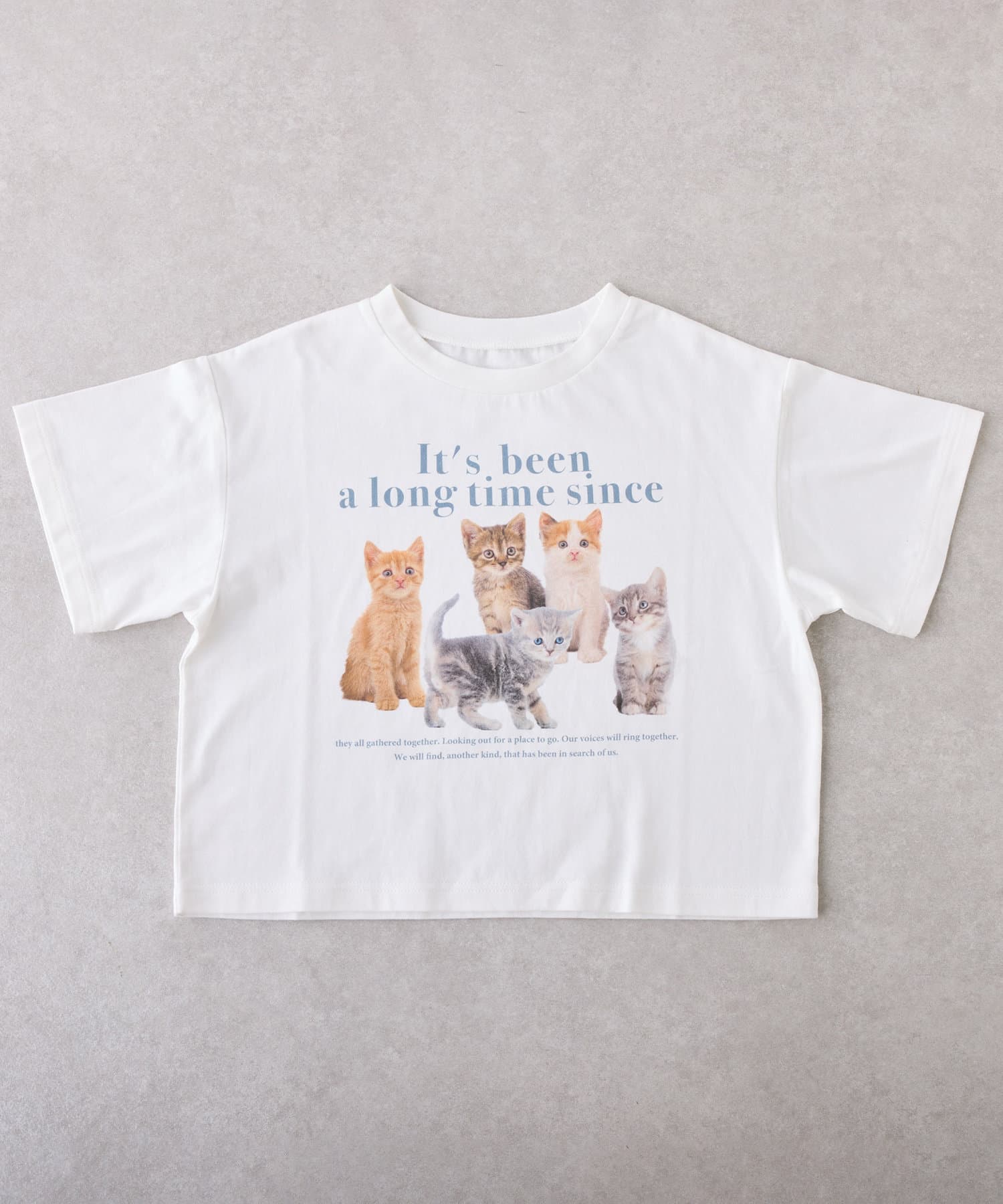 together 猫ビーズ長袖ホワイトシャツ サイズ7