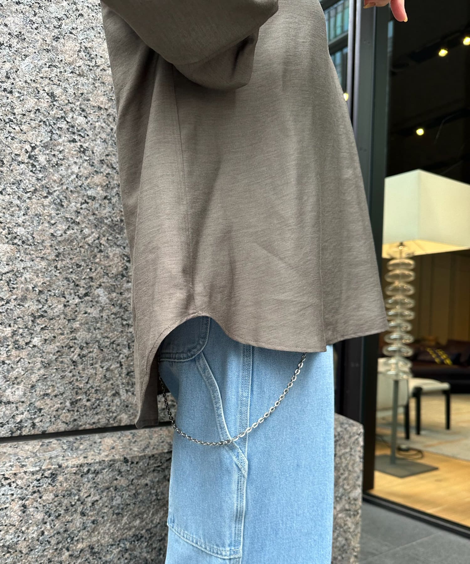 DOUDOU(ドゥドゥ) 【WEB限定】ラインスキッパーシャツ