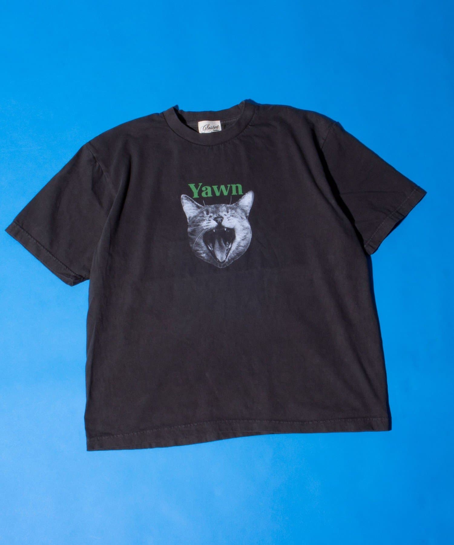 GLOSTER】DOG&CAT 犬猫プリント ピグメント プリントTシャツ