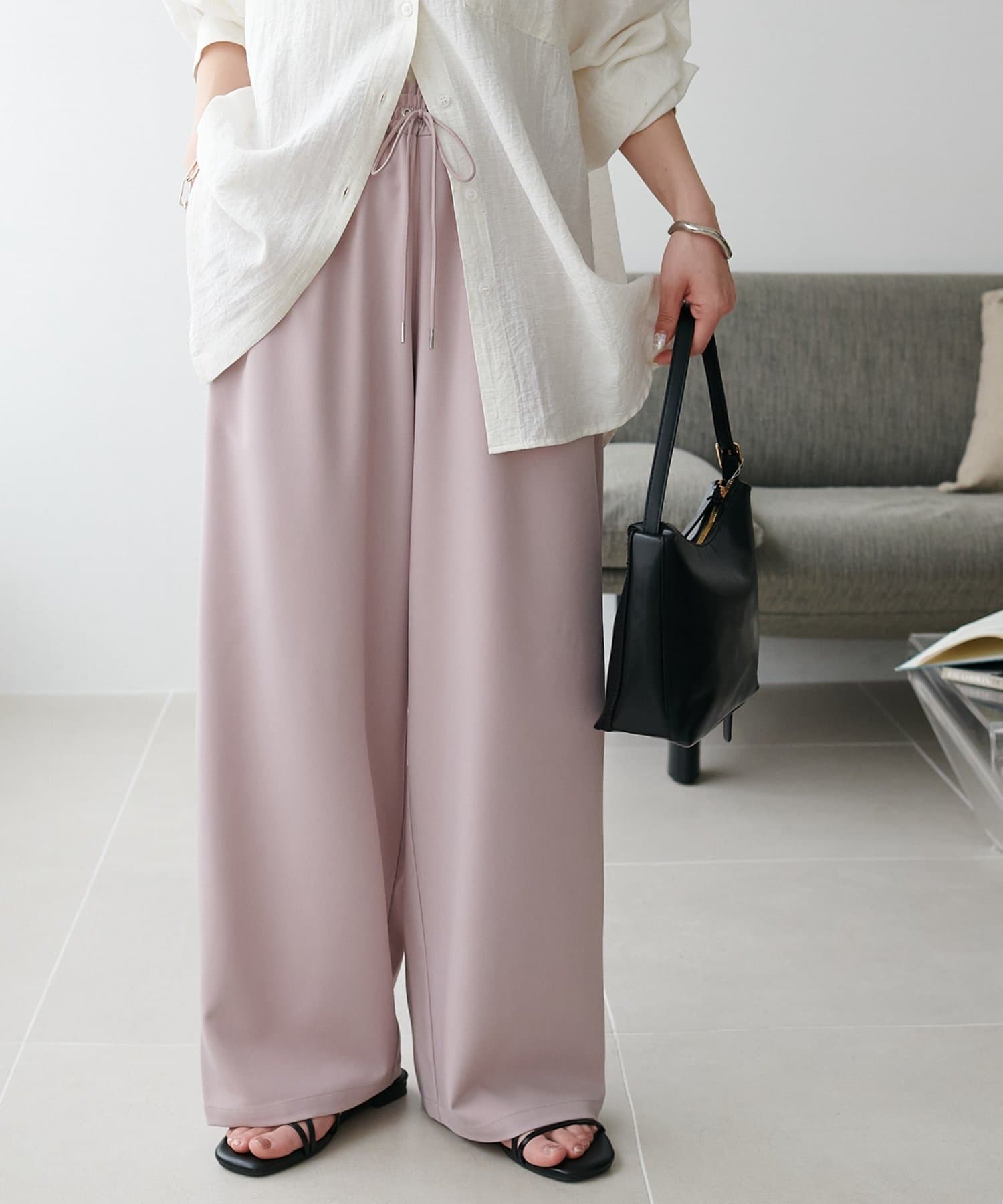 DISCOAT(ディスコート) 【新色追加！/7サイズ展開/累計16万本】-3kg見え！とろみイージーパンツ≪メンズサイズあり≫