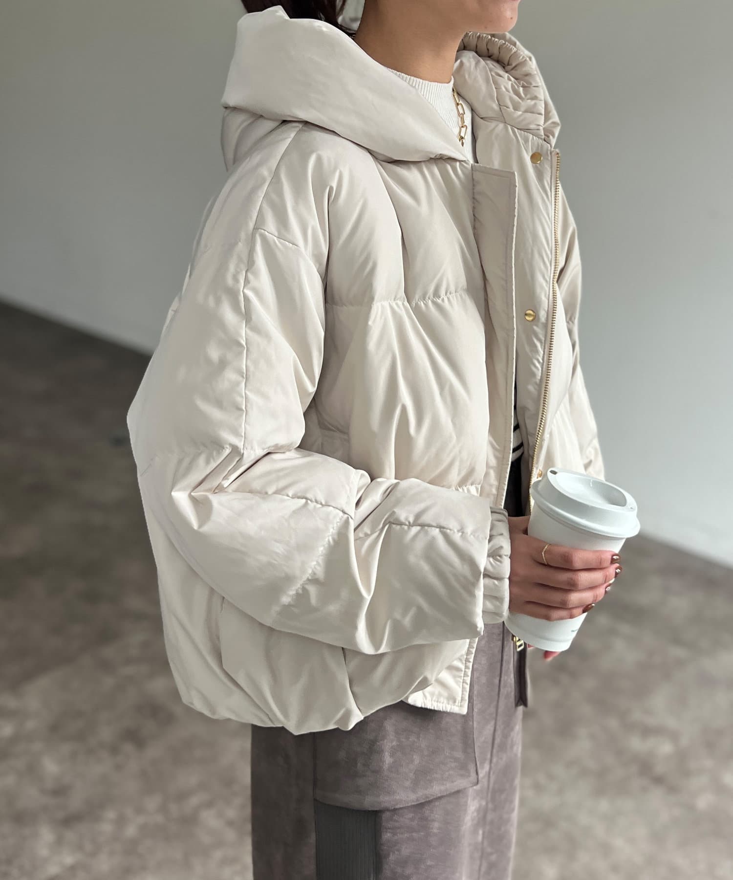 プリーツネックショートダウン | Chez toi(シェトワ)レディース | PAL