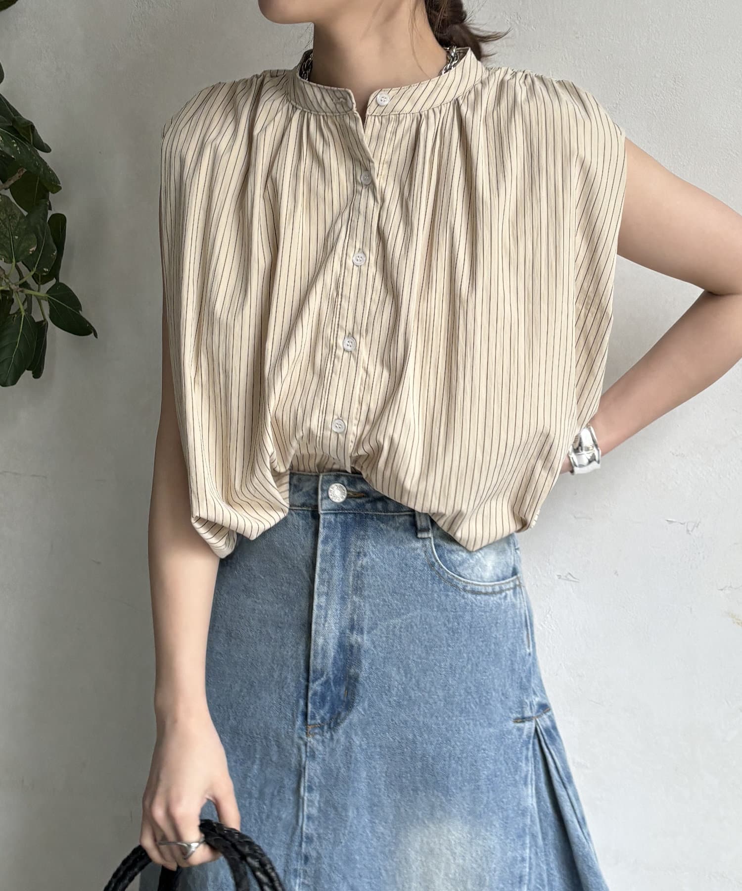 DOUDOU(ドゥドゥ) 【WEB限定】バルーンタンクブラウス